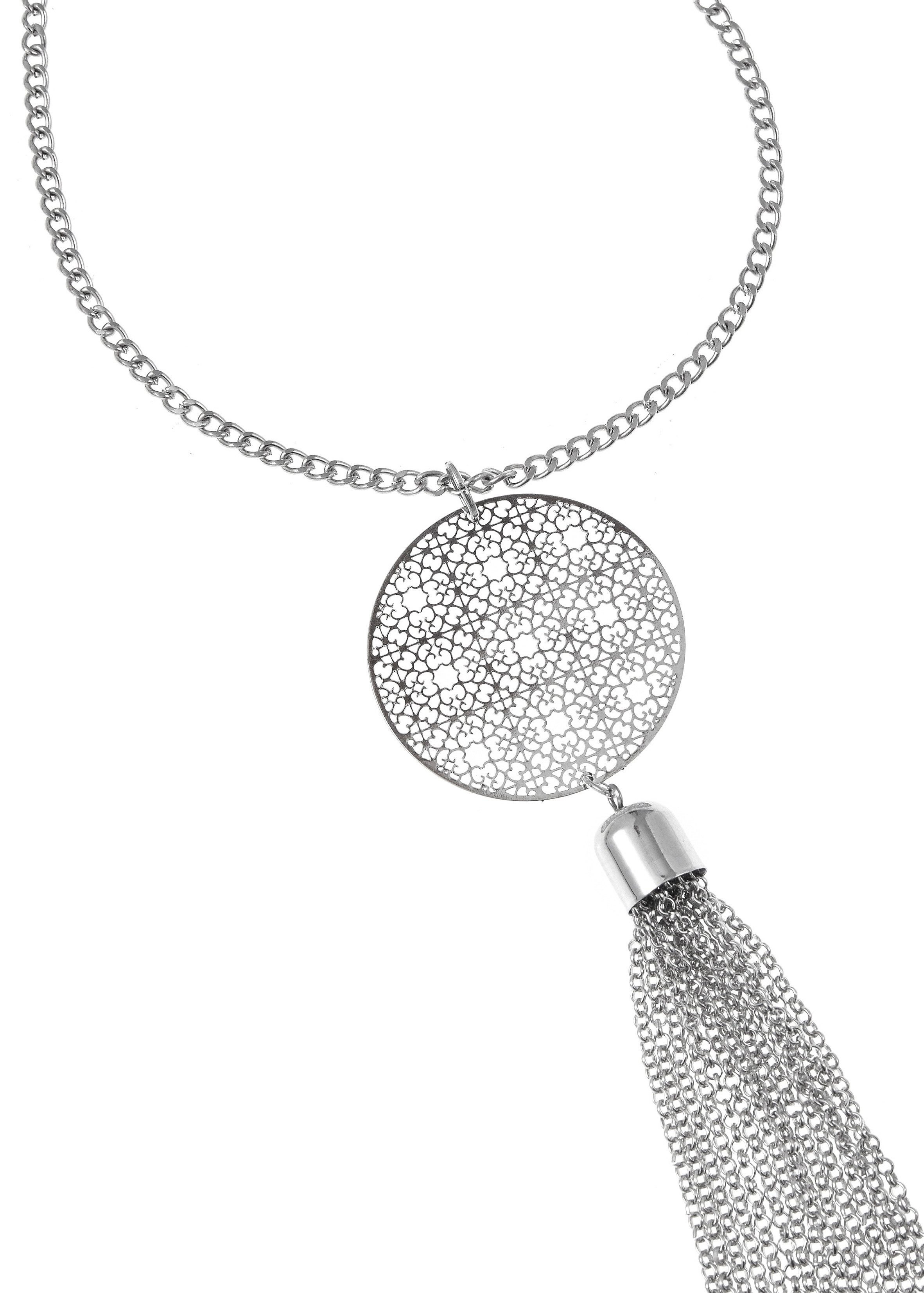 Lascana Lange ketting Halsketting met dromenvanger hanger met ornament en tassel, ketting met hanger, halssieraad