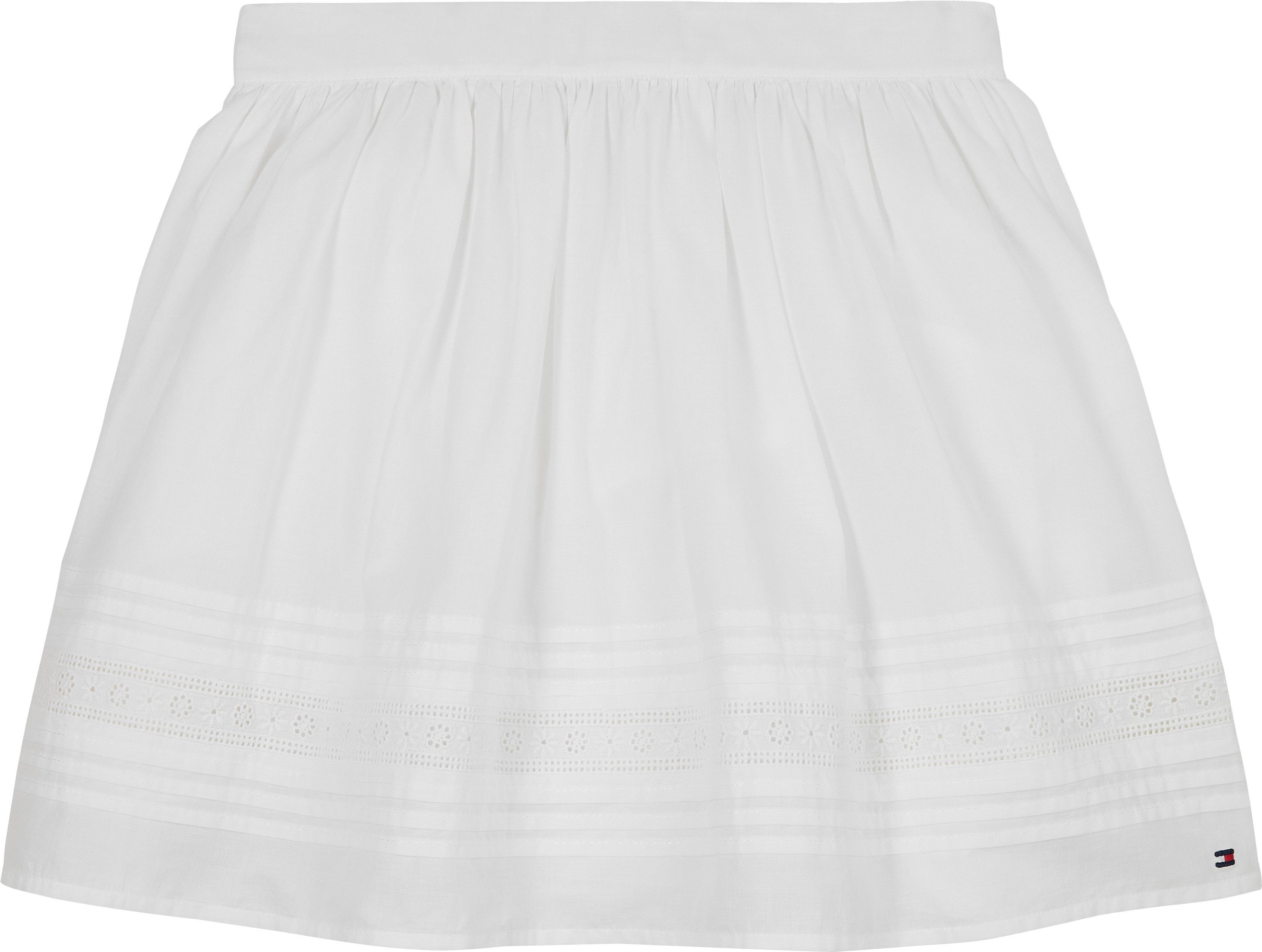 Tommy Hilfiger Geweven rok EMBROIDERED TAPE SKIRT voor kinderen tot 16 jaar, met borduursel