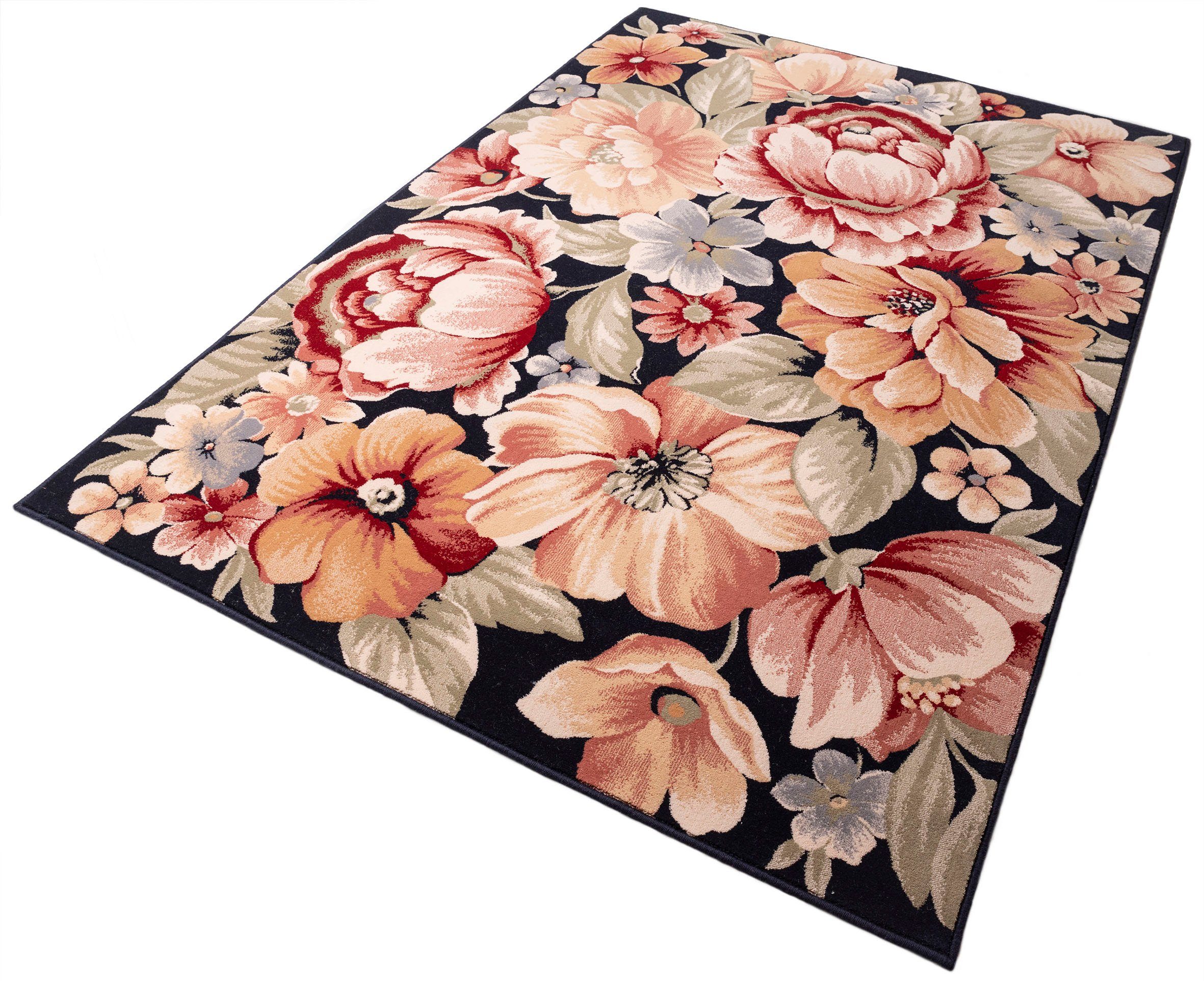 THEKO Wollen kleed Floresti 7091 zuivere wol, romantisch bloemendessin