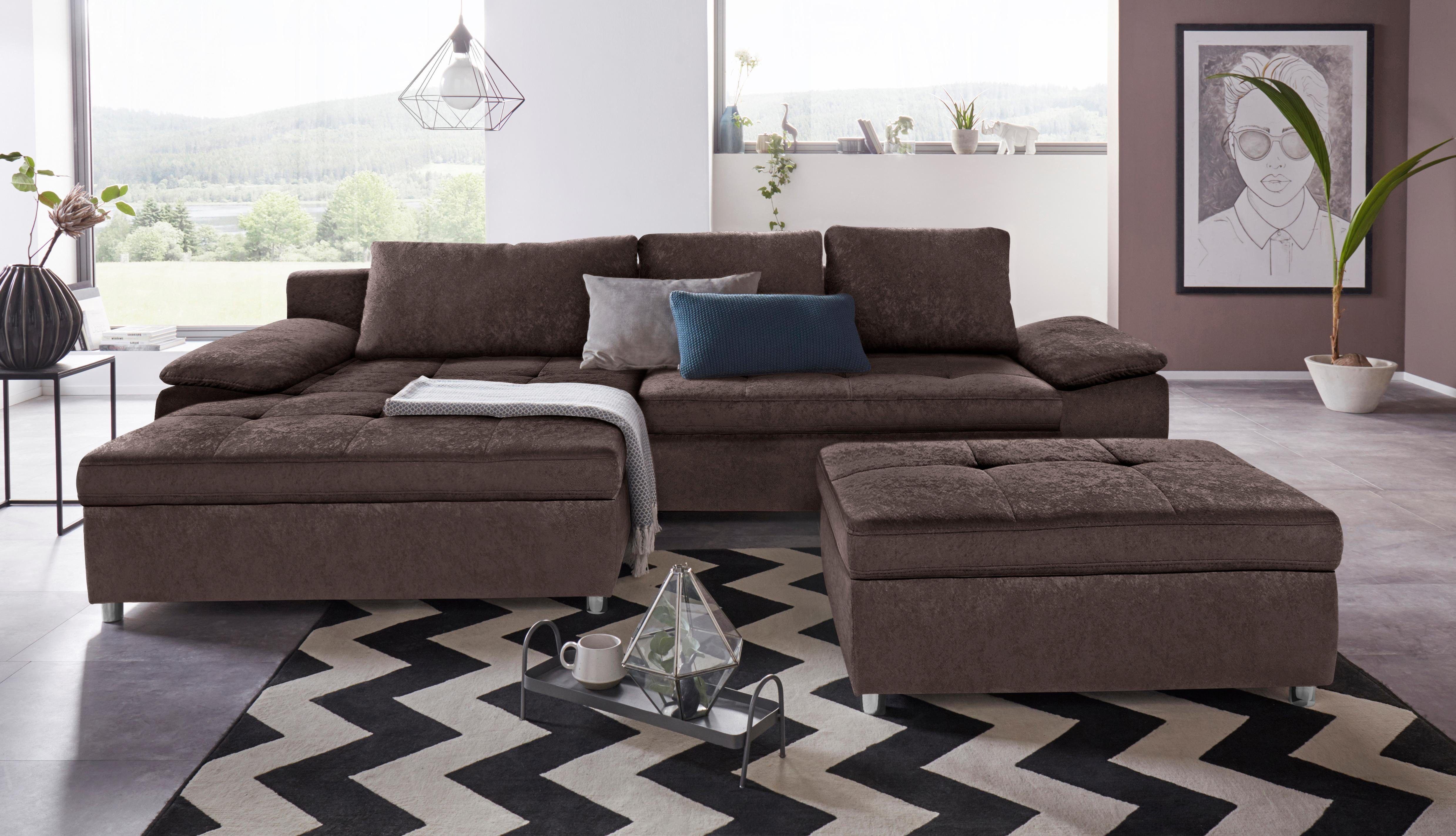 sit&more Hoekbank Labene L-vorm naar keuze met slaapfunctie en bedkist, ook als xxl-variant