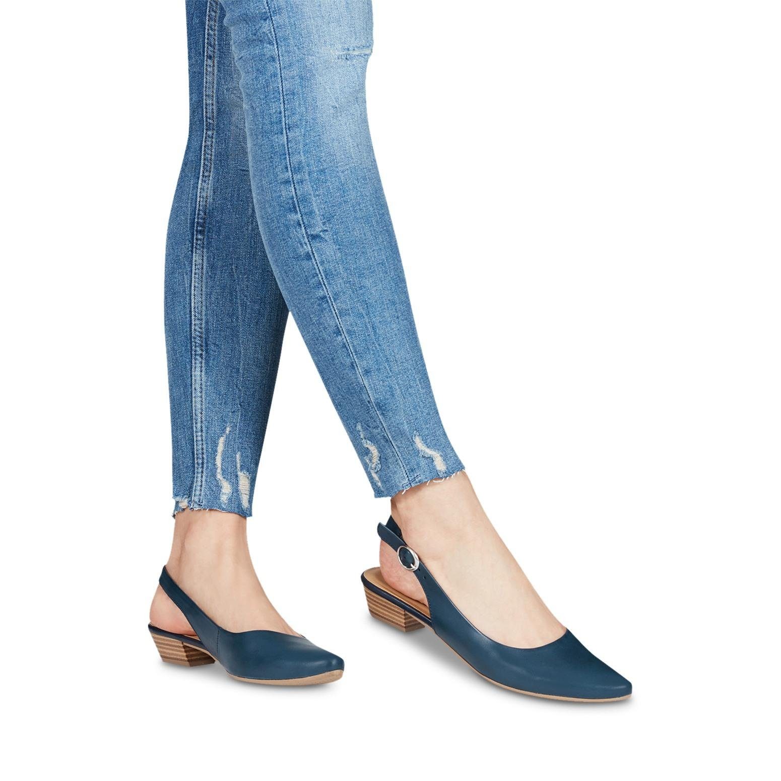 Tamaris Slingback pumps TRINA avondschoen, zomerschoen, blokhak, in eenvoudig ontwerp