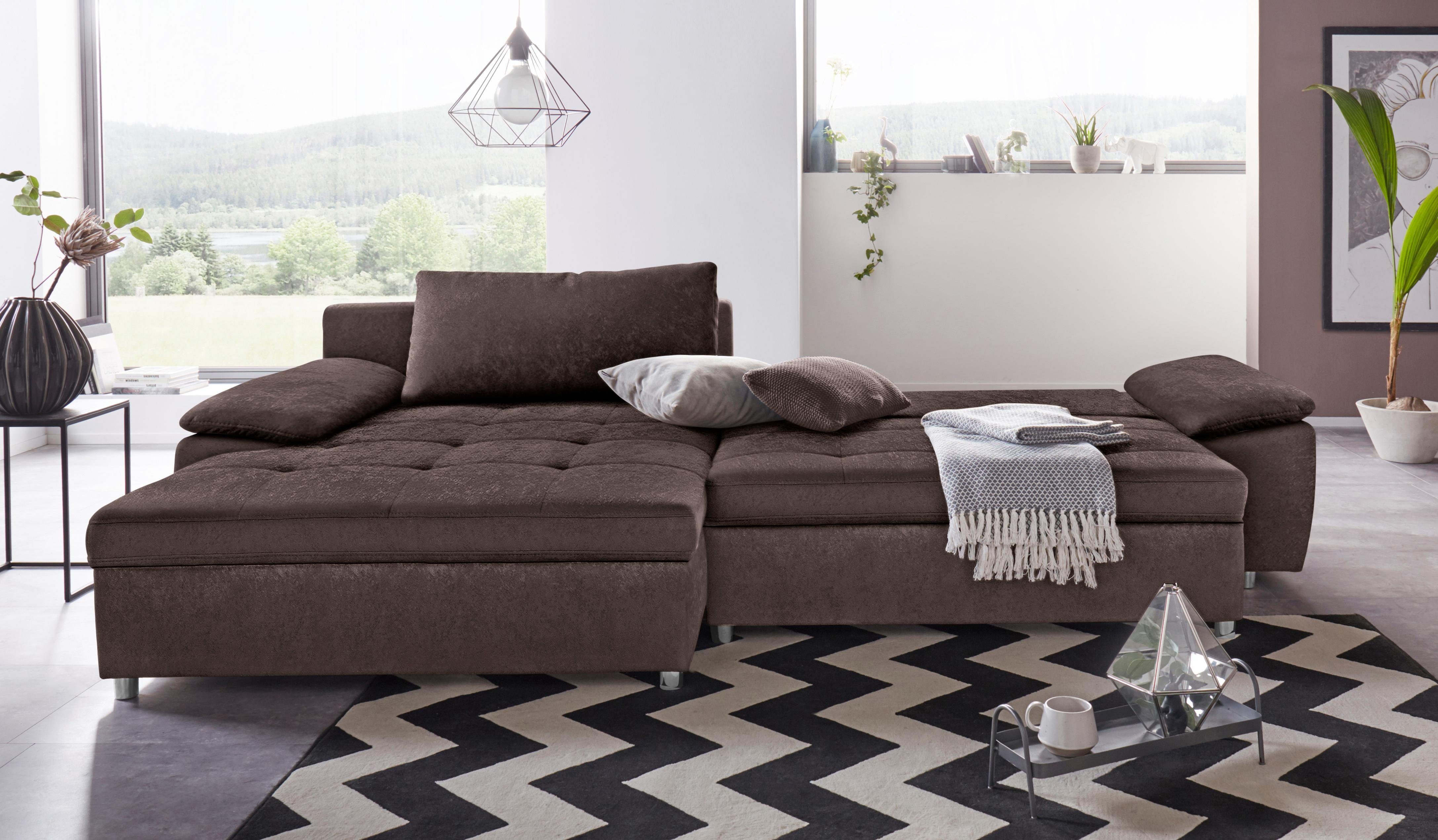sit&more Hoekbank Labene L-vorm naar keuze met slaapfunctie en bedkist, ook als xxl-variant