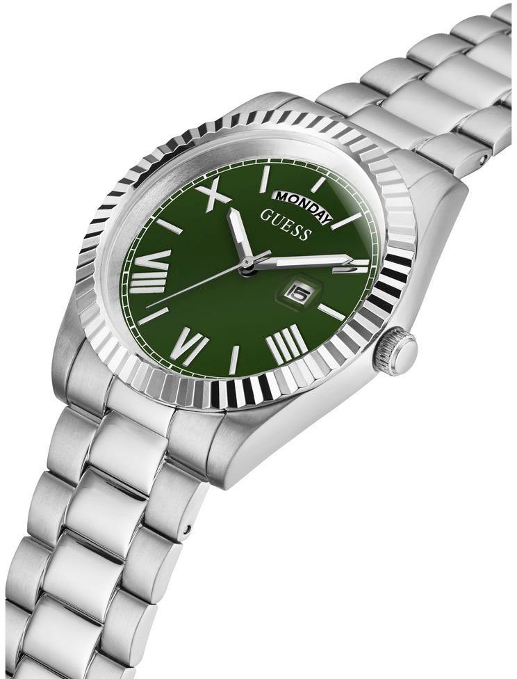 Guess Kwartshorloge CONNOISSEUR Armbanduhr, herenhorloge, datum, weekdag, roestvrijstalen band