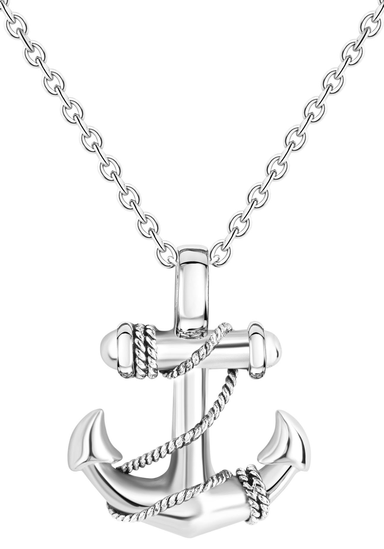 Firetti Ketting met hanger Sieraad cadeau anker met zirkoon (synthetisch) heren kettingen & hangers zilver(kleur)