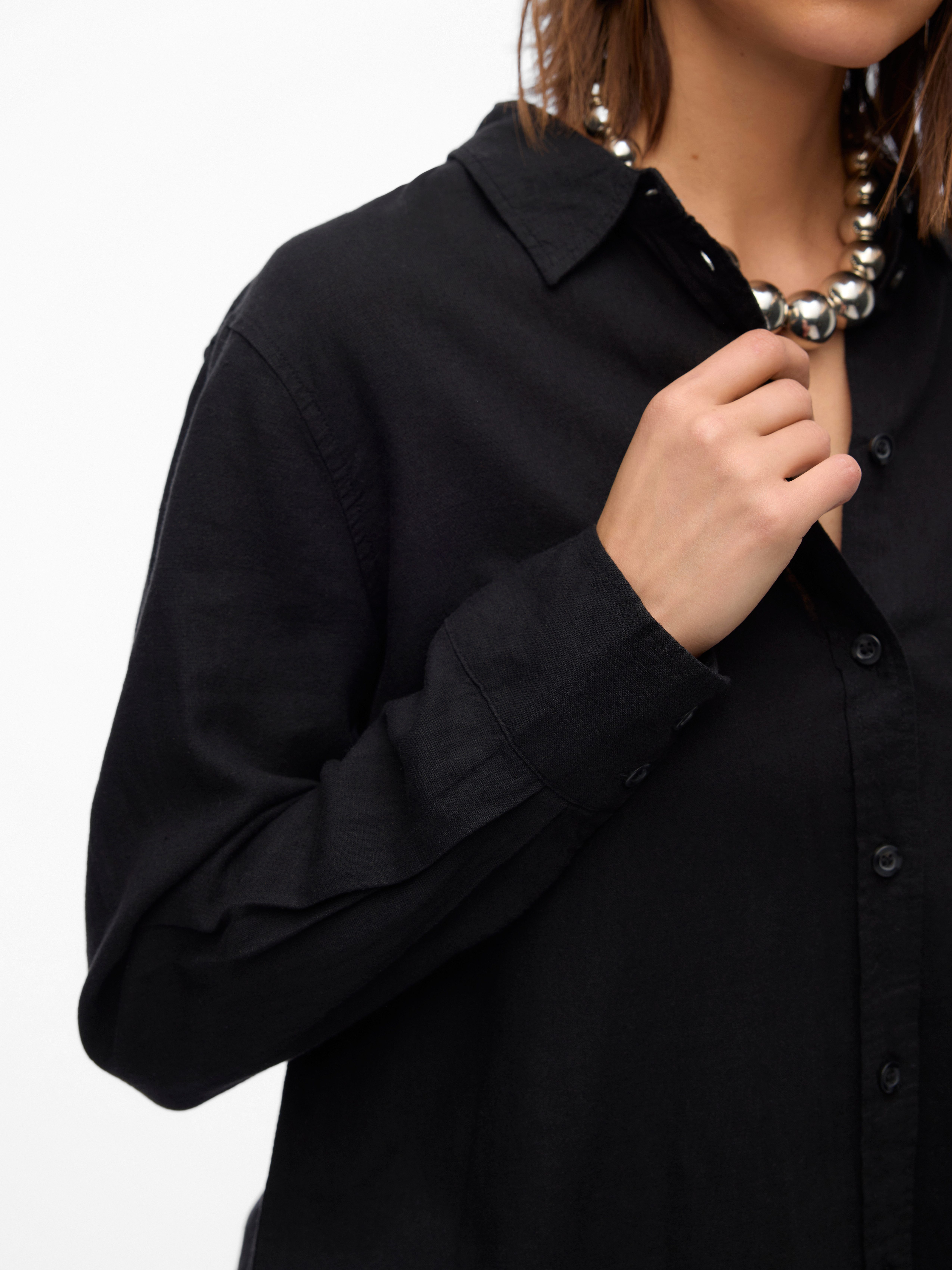Vero Moda Overhemdblouse VMLINN LINEN LS SHIRT WVN NOOS hoogwaardige kwaliteit met linnen