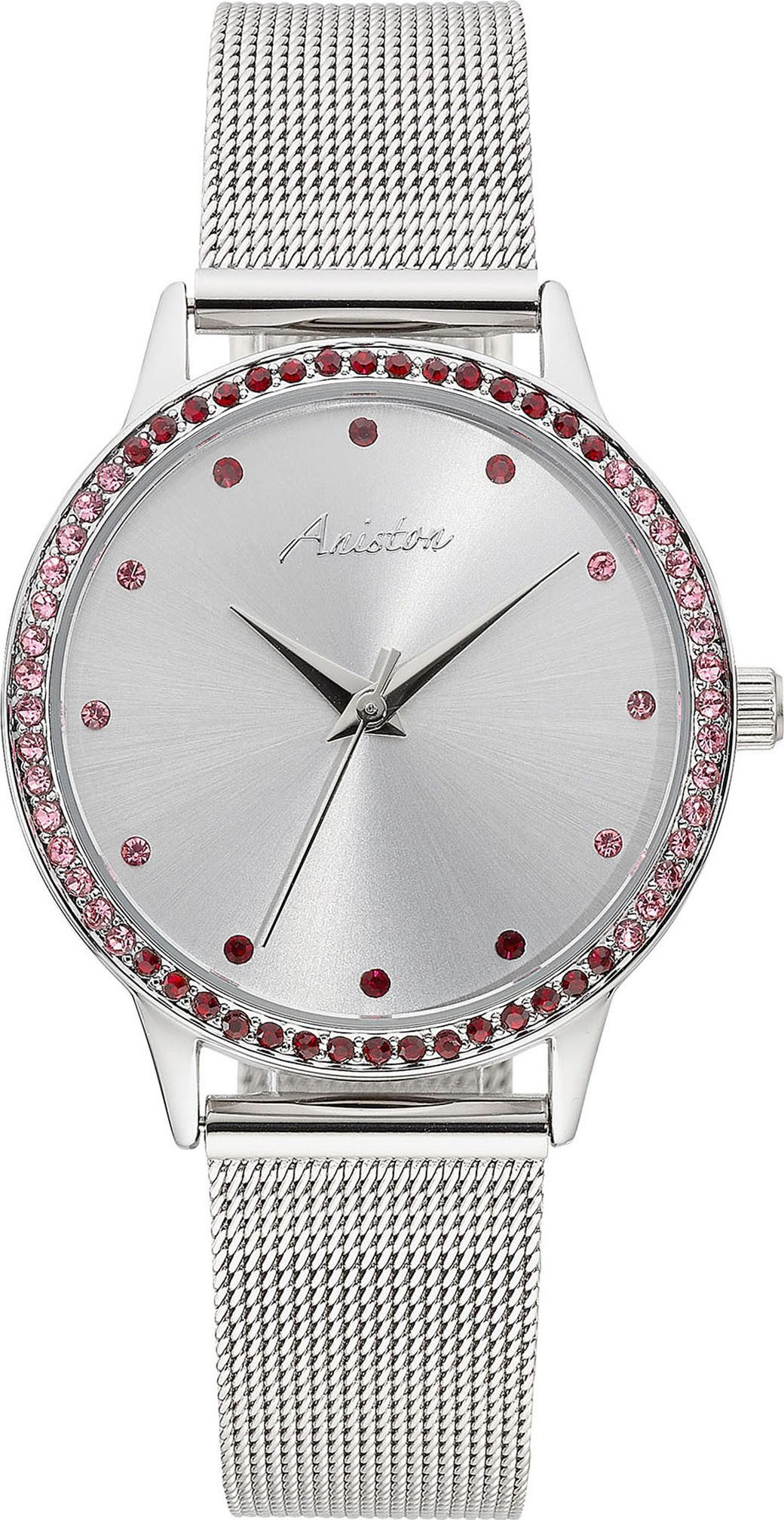 Aniston JEWELRY & WATCHES Kwartshorloge Horloge, dameshorloge, ideaal ook als cadeau, nieuwe collectie (set, 3-delig, Met 2 wisselbandjes)