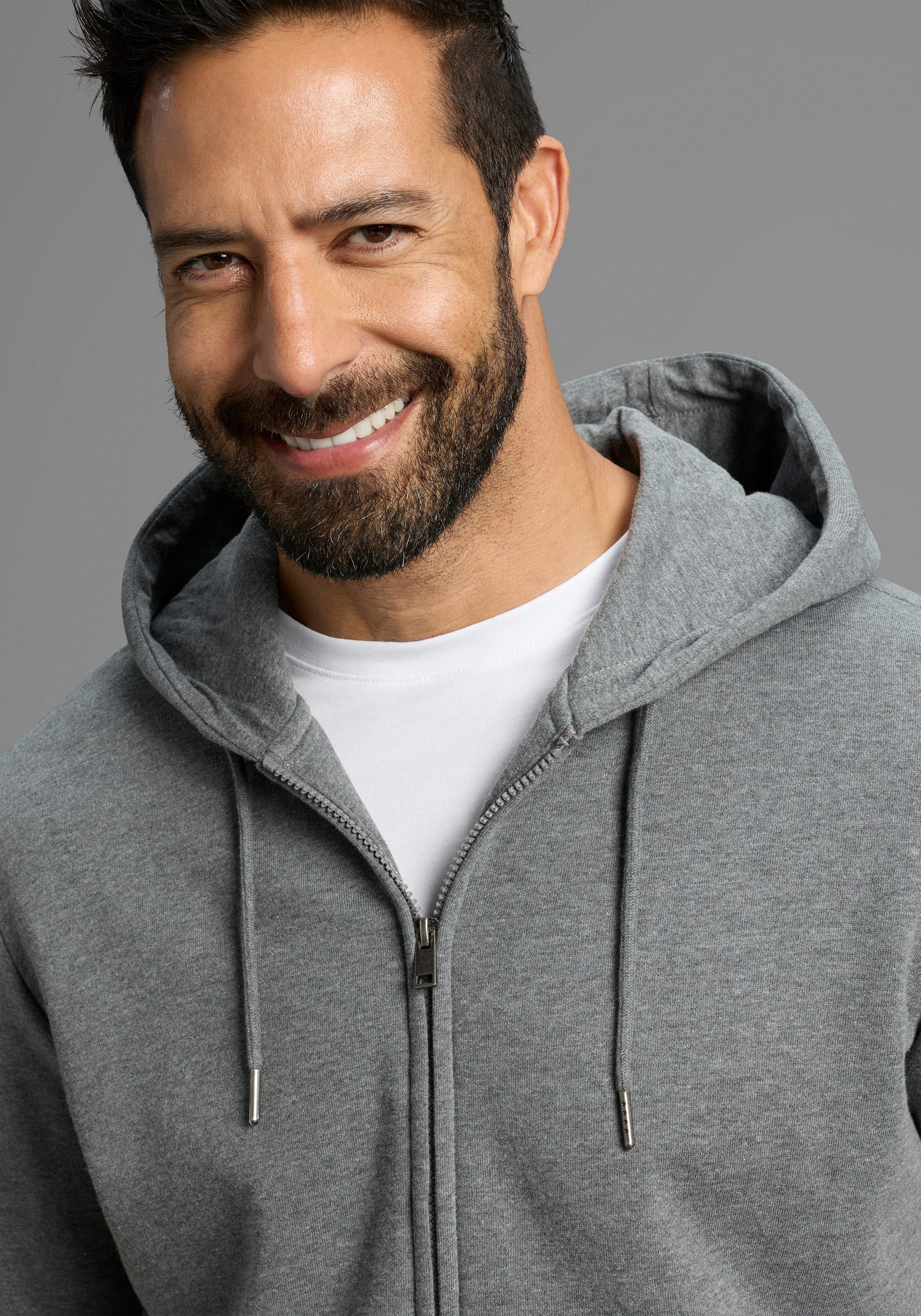 Man's World Capuchonsweatvest met zakken