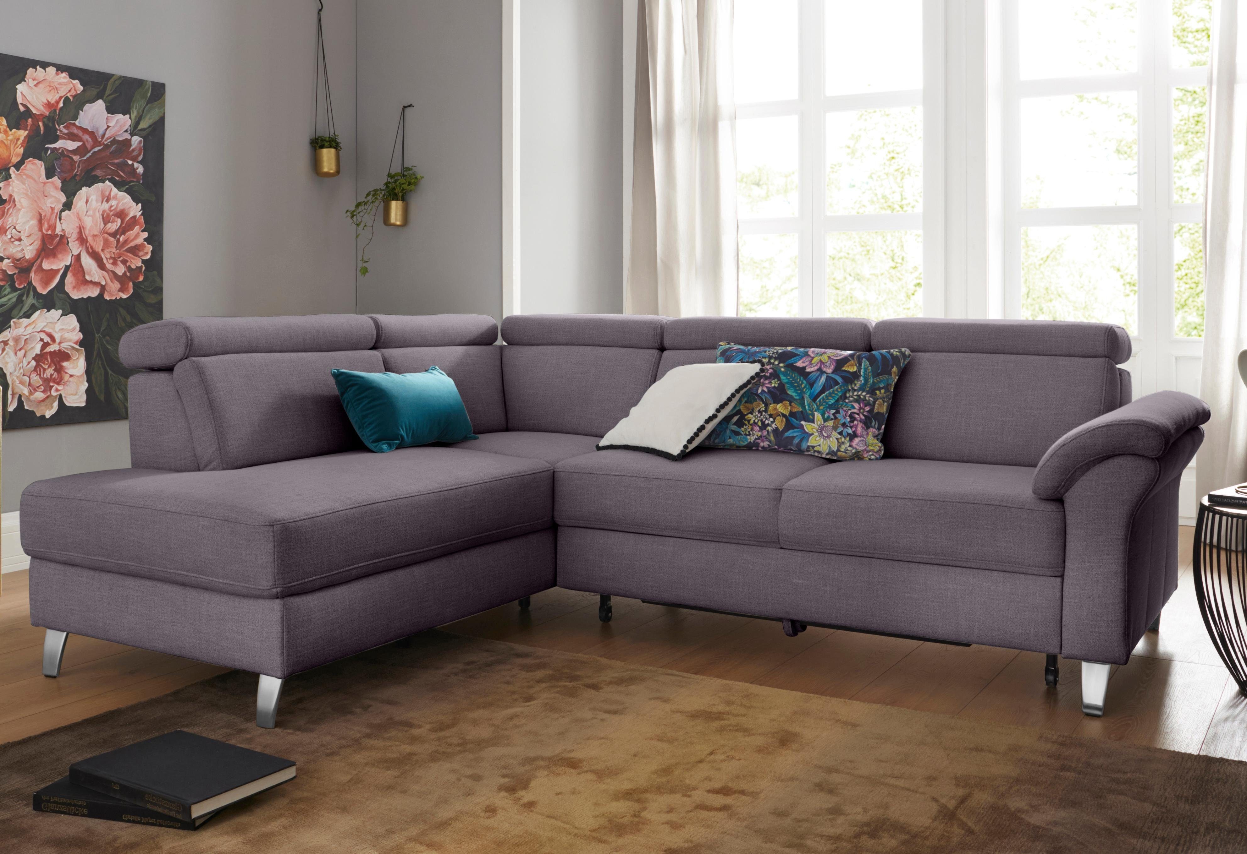 Sit&more Hoekbank Arngast L-vorm met verstelbare hoofdsteun en binnenvering