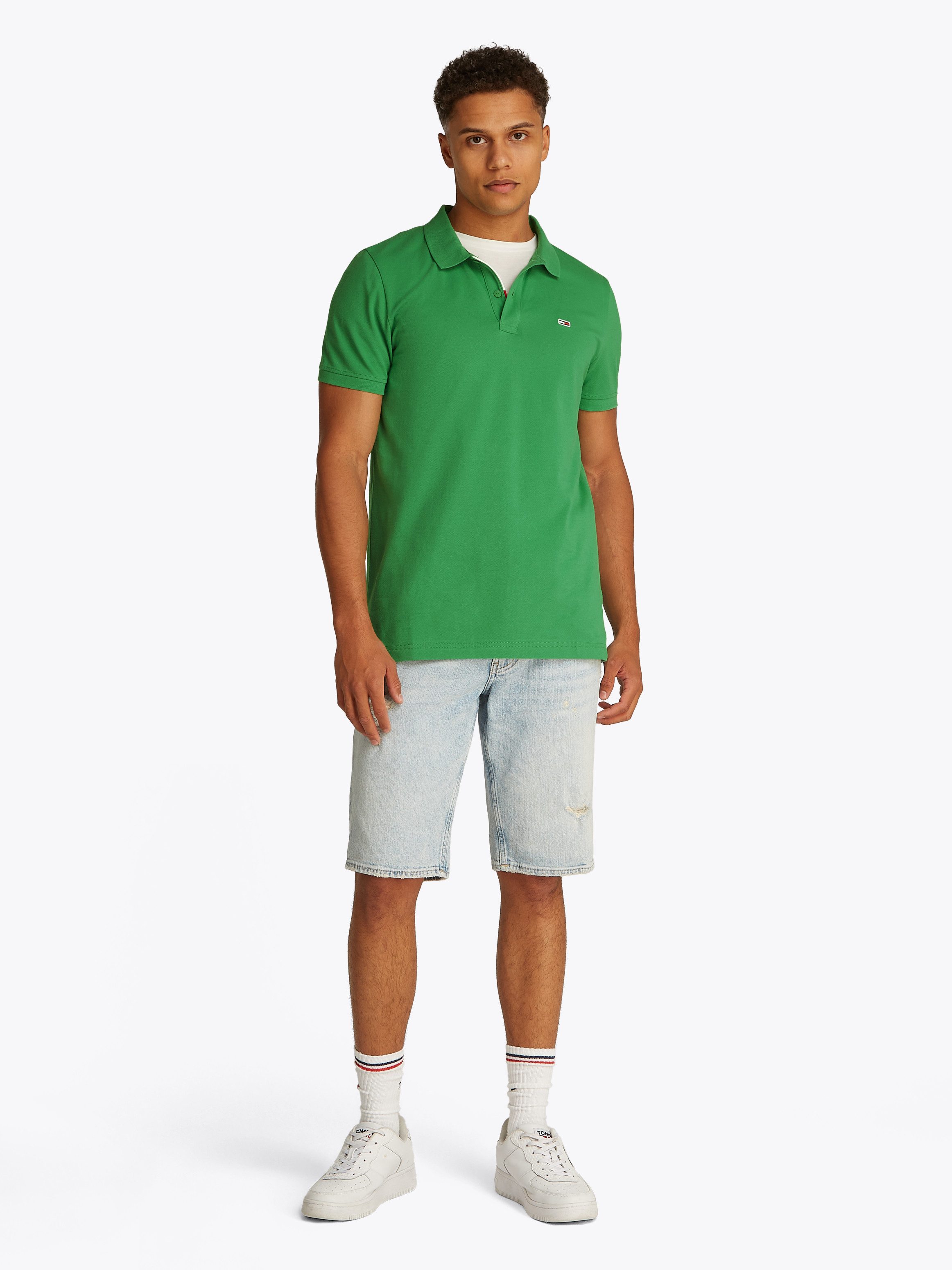 TOMMY JEANS Poloshirt TJM SLIM PLACKET POLO EXT