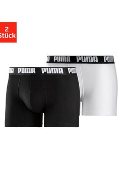 puma boxershort wit + zwart (2 stuks) zwart