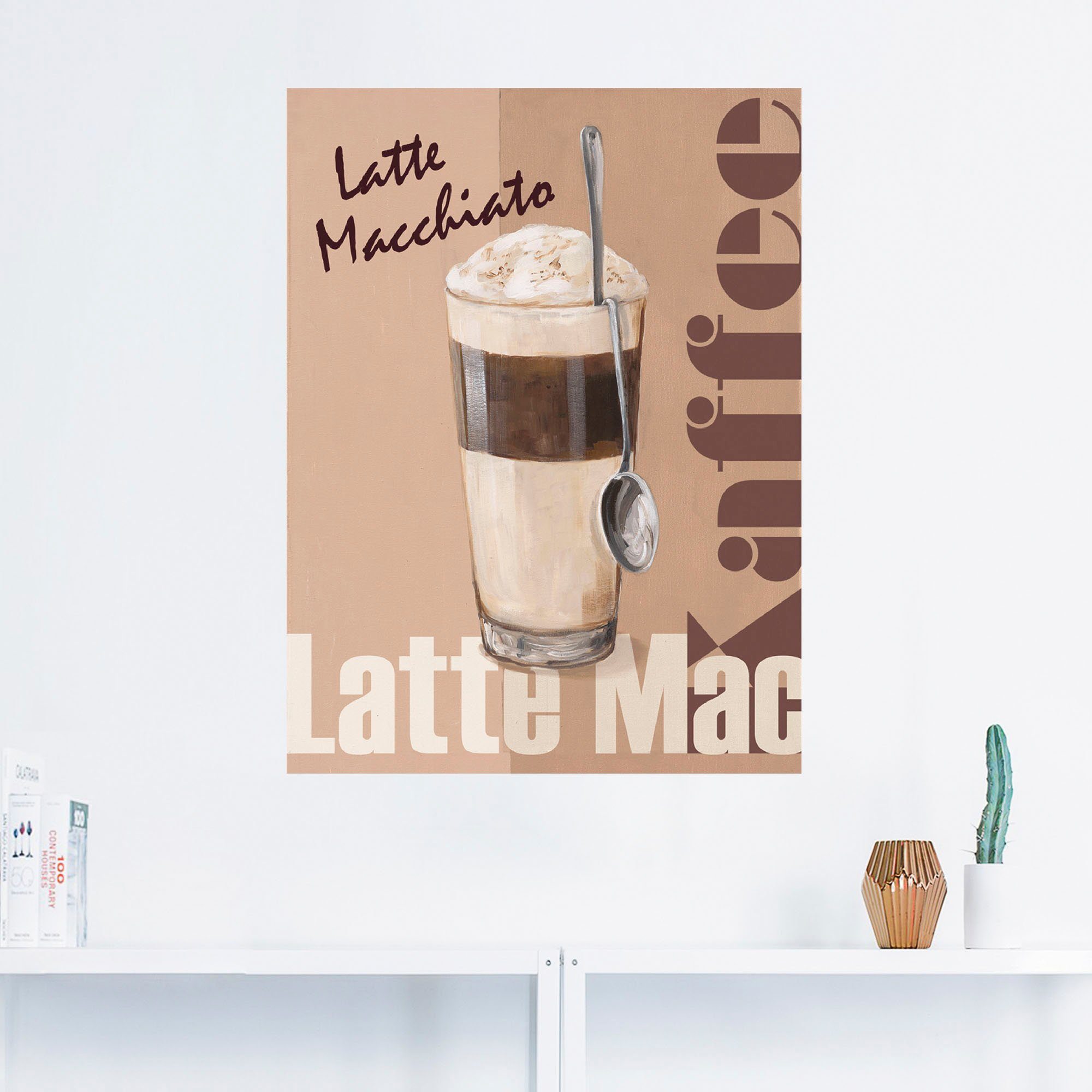 Artland Artprint Latte macchiato - koffie als artprint op linnen, muursticker of poster in verschillende maten