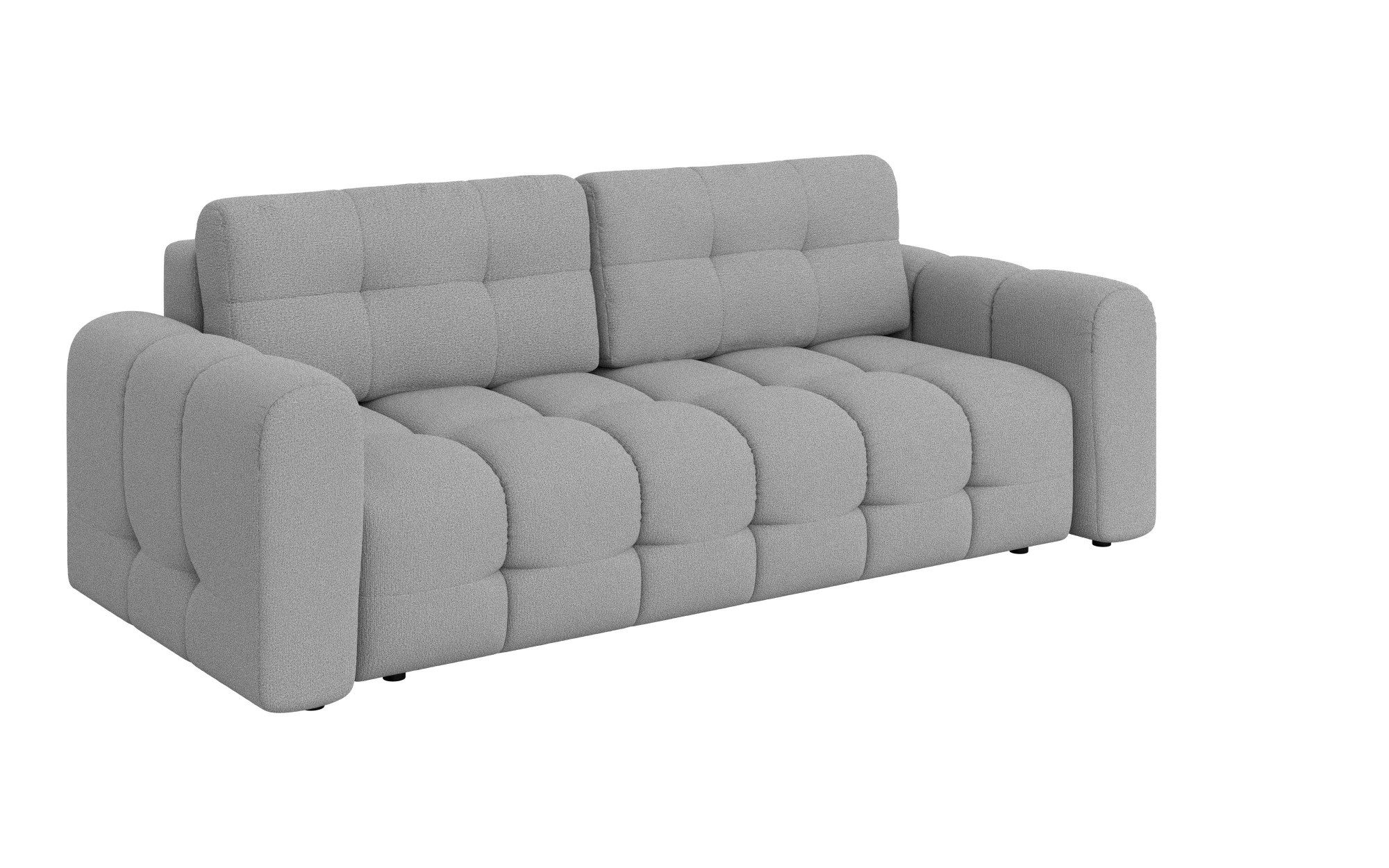 INOSIGN 3-zitsbank Manilla, optioneel met bedfunctie, B/D/H 265/117/91 cm met golfondersteuning, in verschillende materialen en kleuren