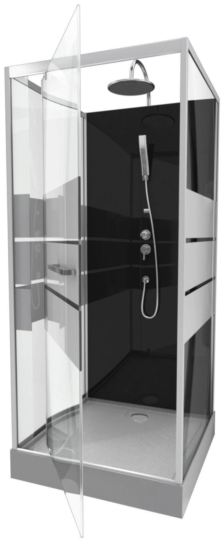 Marwell Complete douche Dusy inclusief kranen, 70 cm x 70 cm