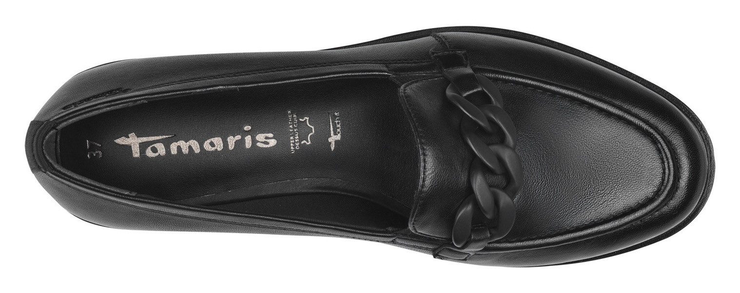 Tamaris Instappers loafer, lage schoen, instapschoen met elegante sierketting