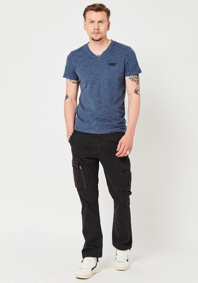 Superdry Shirt met V-hals VINTAGE LOGO EMB VEE