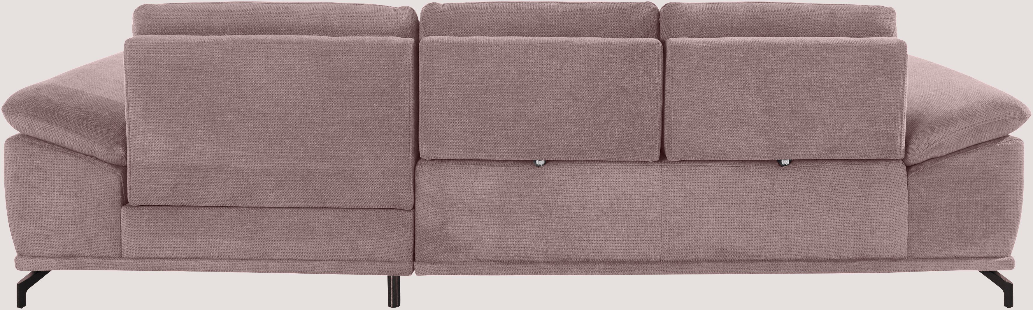 Places of Style Hoekbank Costello L-vorm, met zitdiepteverstelling, armleuningverstelling en