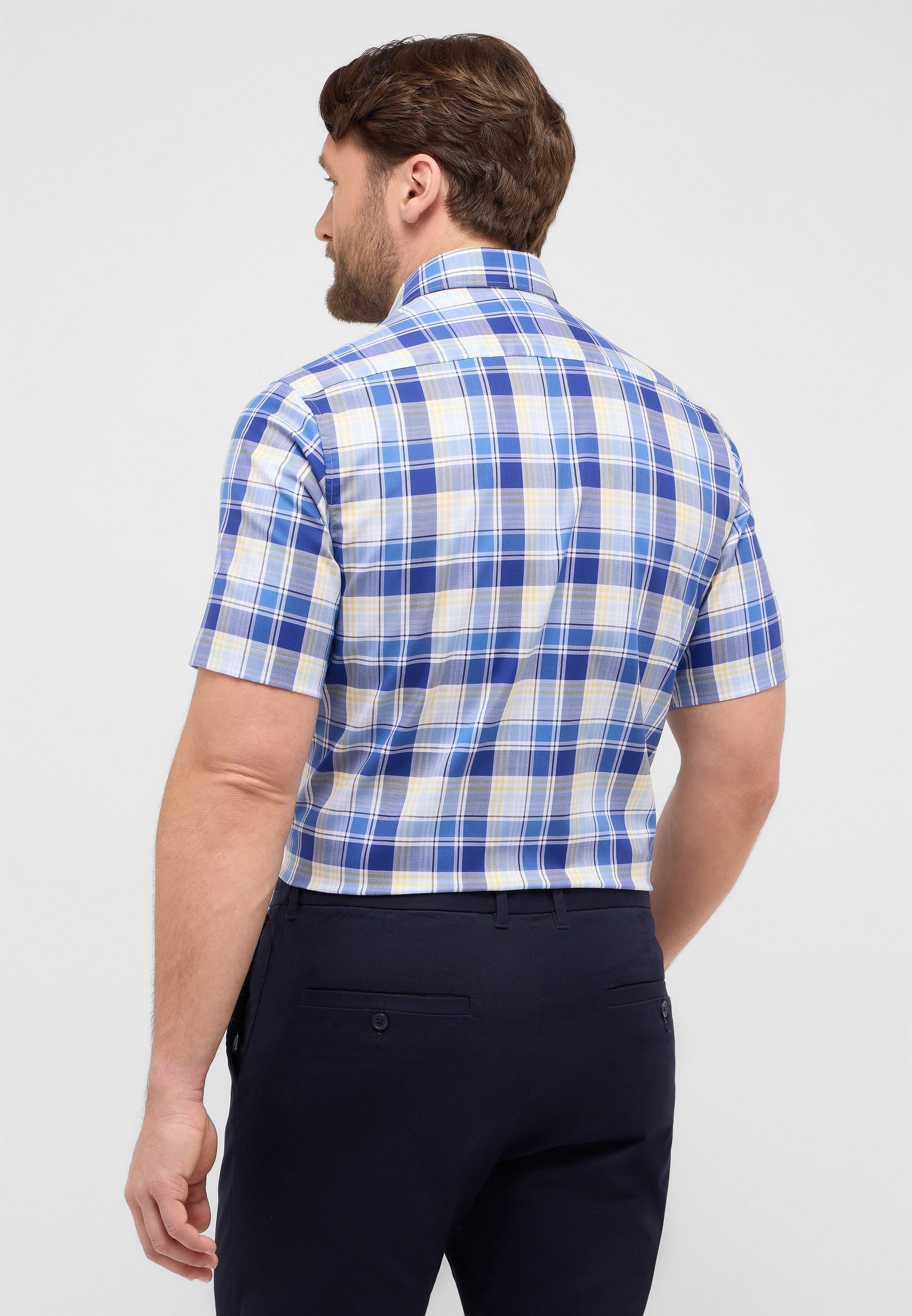 Eterna Overhemd met korte mouwen Comfort fit NON IRON (strijkvrij)