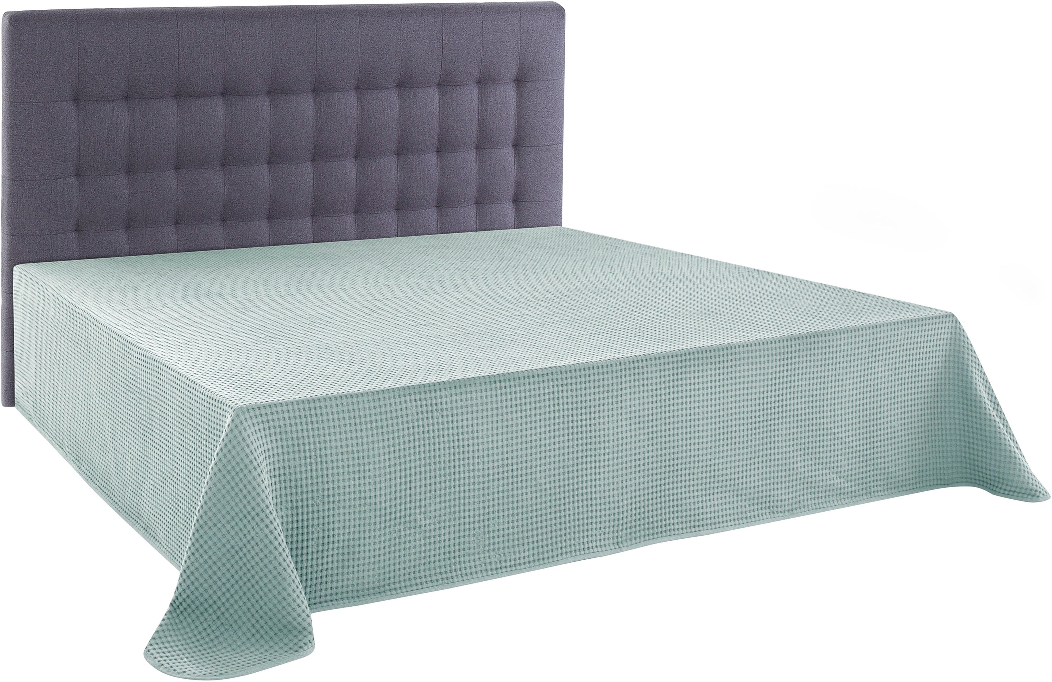 andas Sprei Greta in wafelpiqué-look, vele kleuren beschikbaar, deken vanaf 150x250 cm