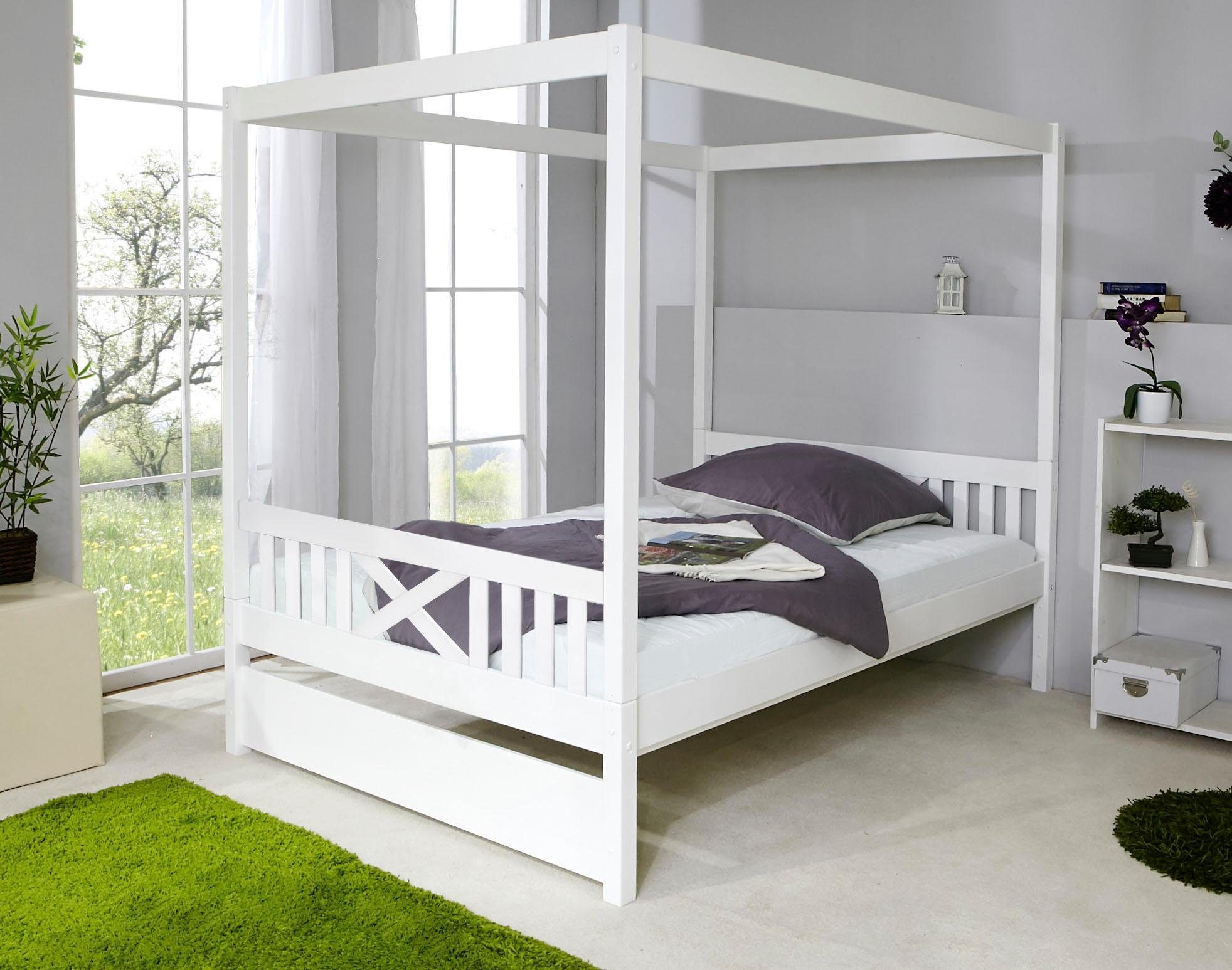 Ticaa Hemelbed Lino in diverse breedten, grenen