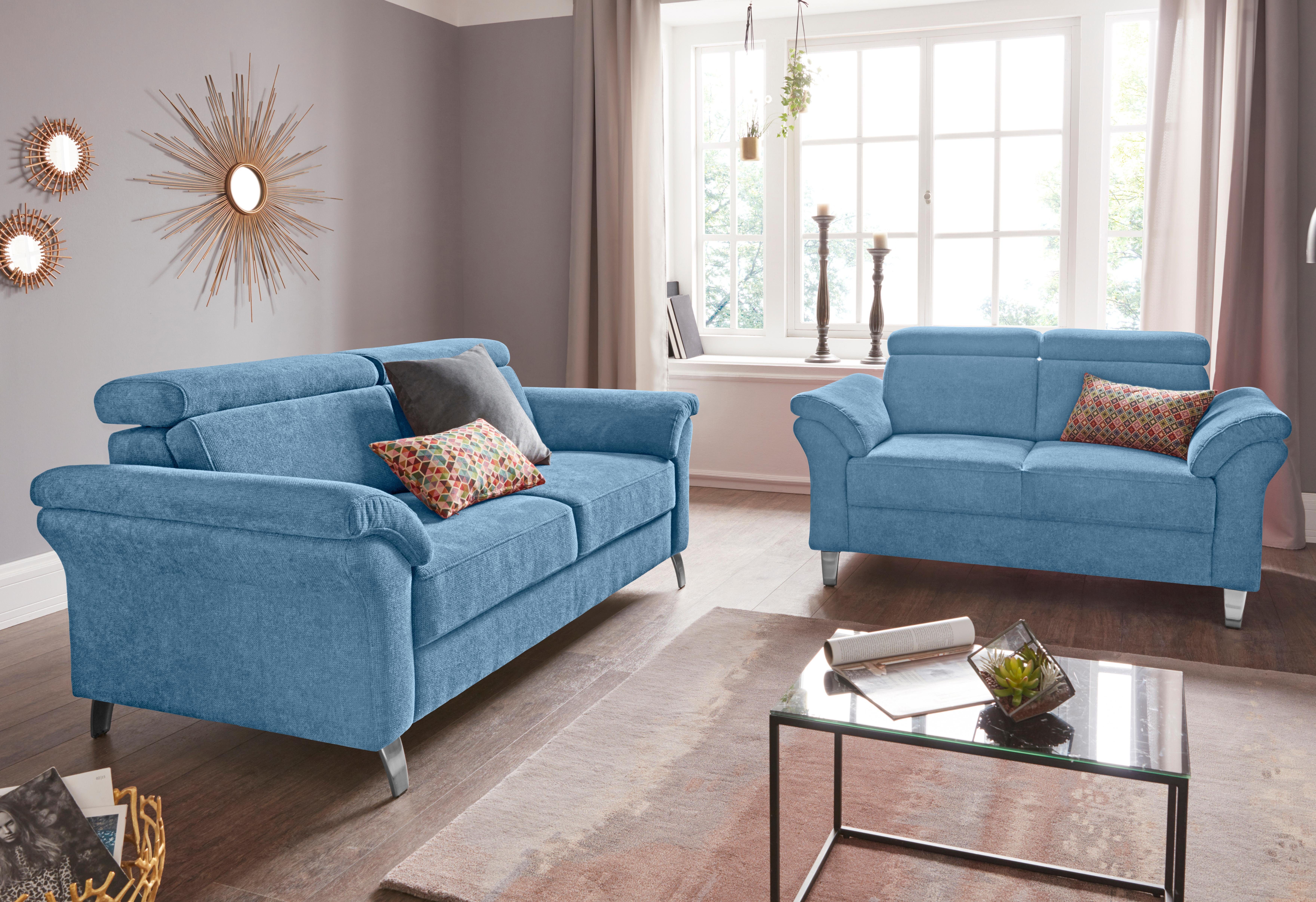 sit&more 2,5-zitsbank Arngast met binnenvering en verstelbare hoofdsteun