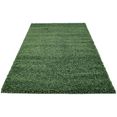carpet city hoogpolig vloerkleed shaggy uni 500 woonkamer groen