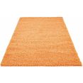 carpet city hoogpolig vloerkleed shaggy uni 500 woonkamer oranje