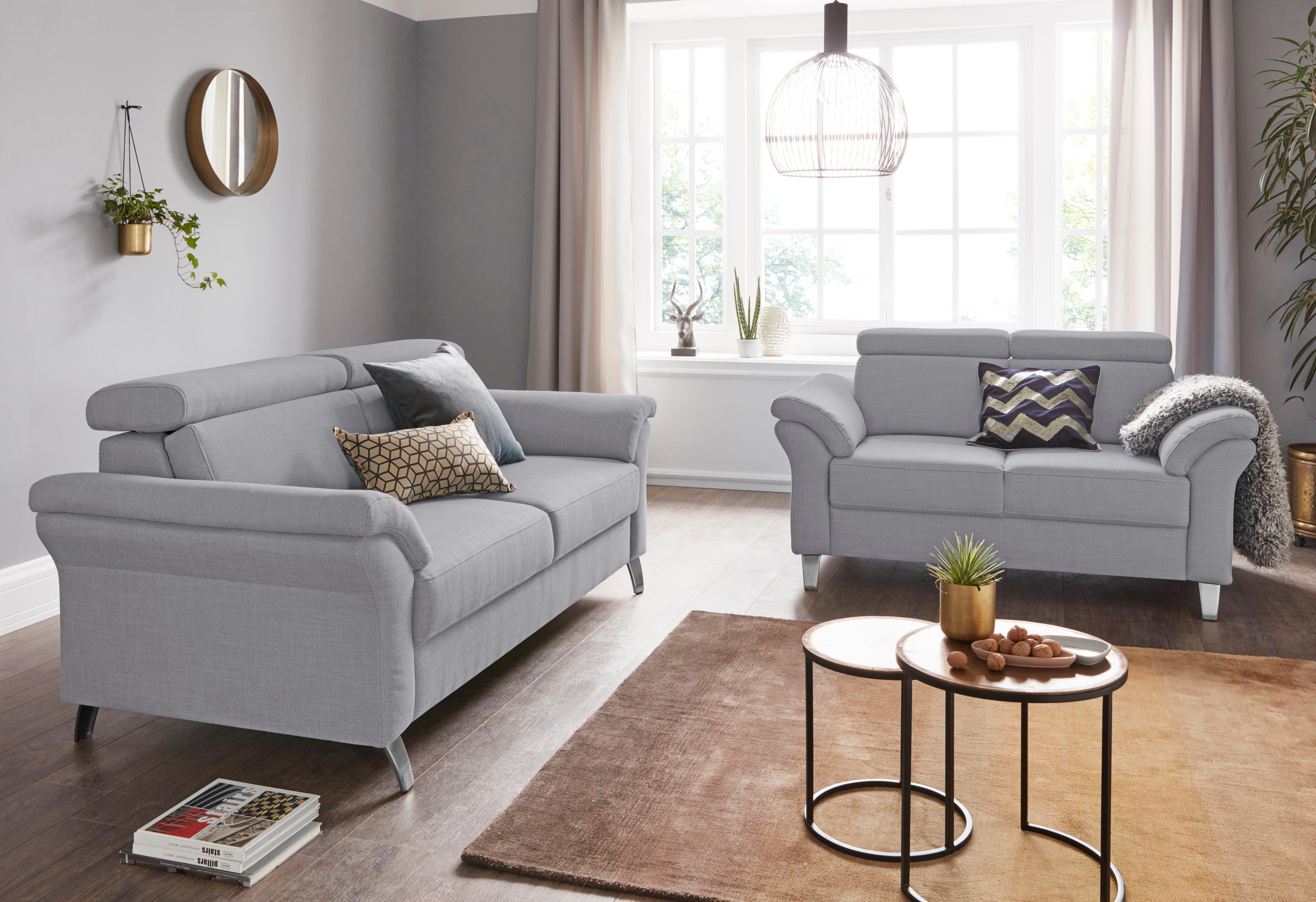 sit&more 2,5-zitsbank Arngast met binnenvering en verstelbare hoofdsteun