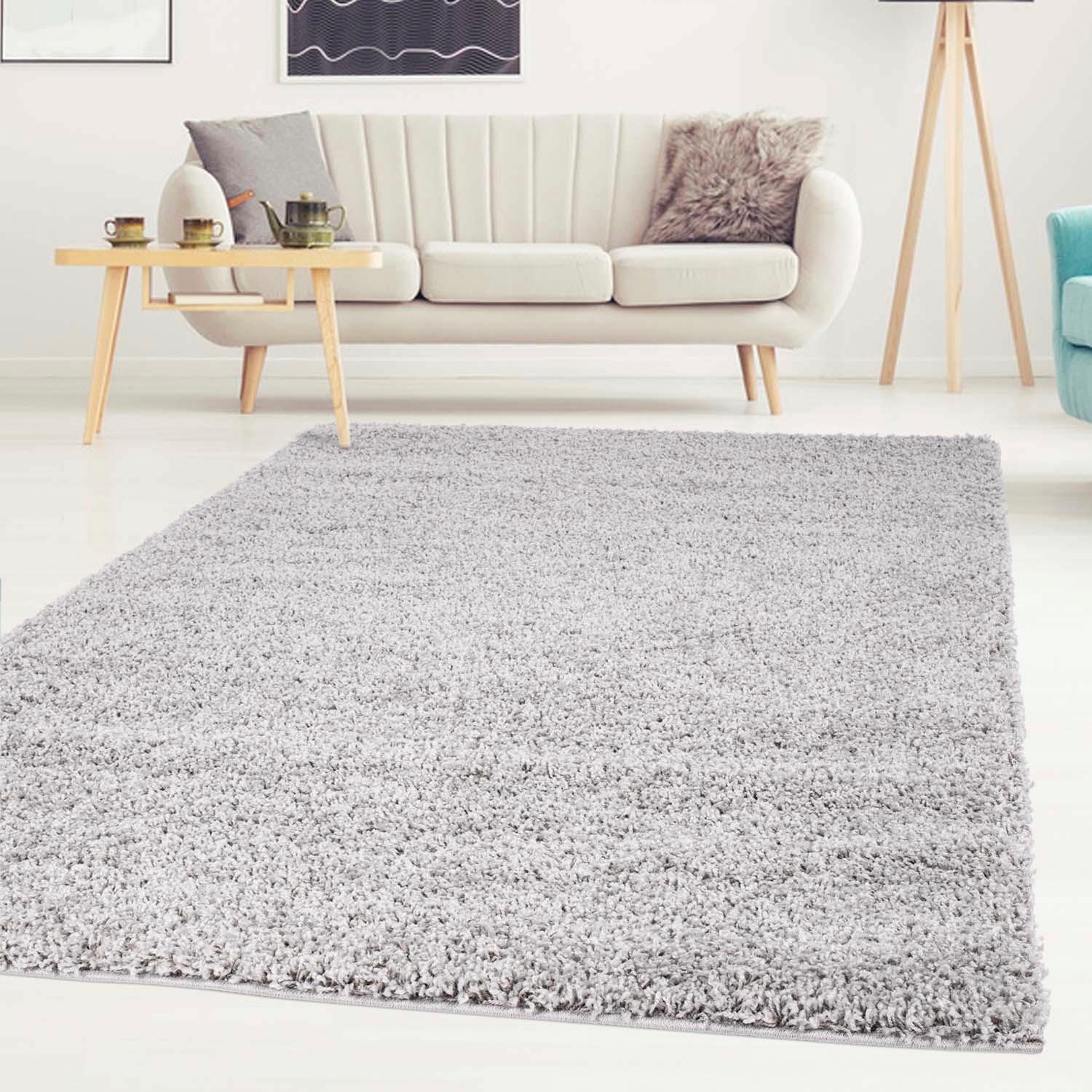 Carpet City Hoogpolig vloerkleed Shaggy Uni 500