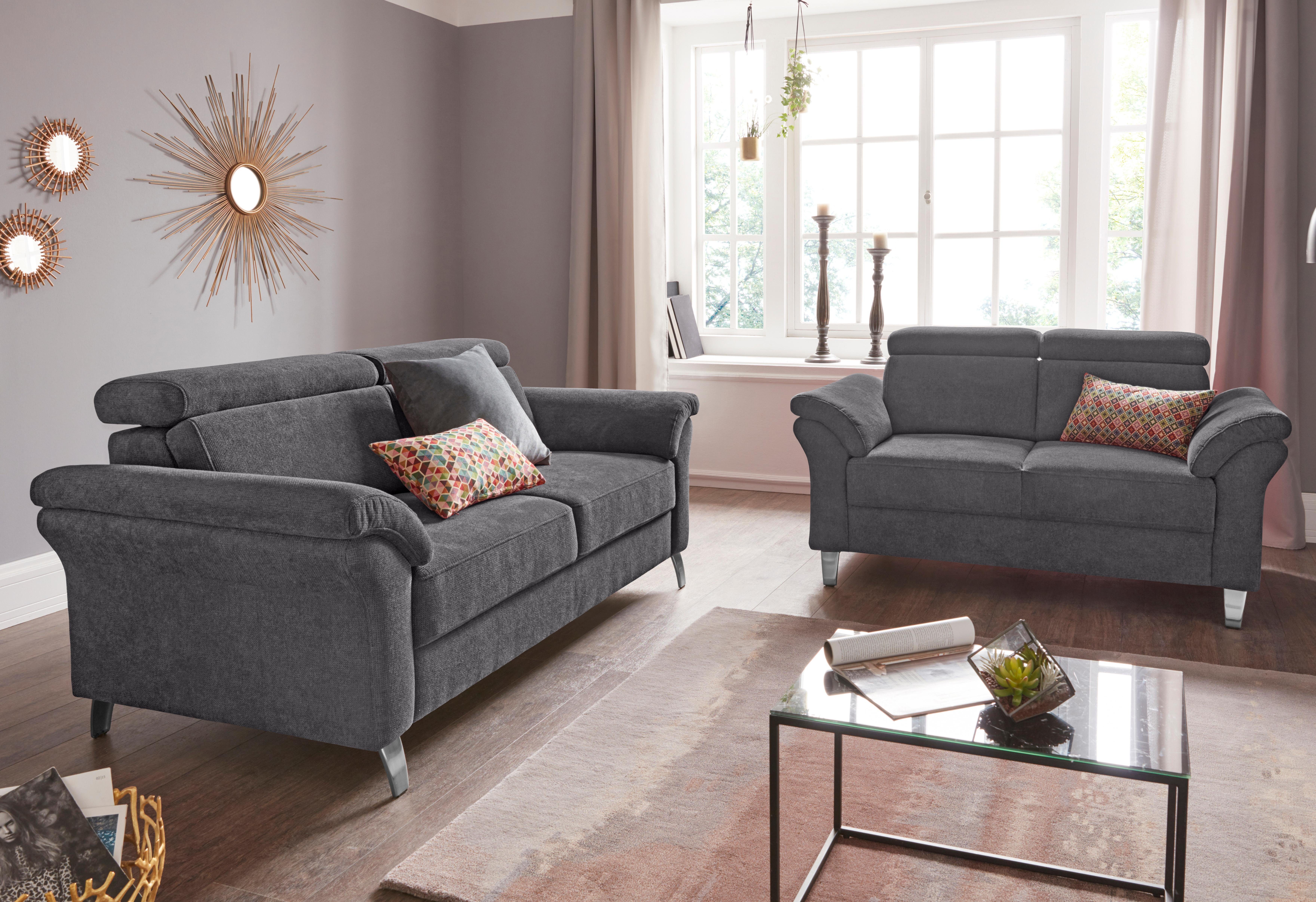 sit&more 2-zitsbank Arngast met binnenvering en verstelbare hoofdsteun