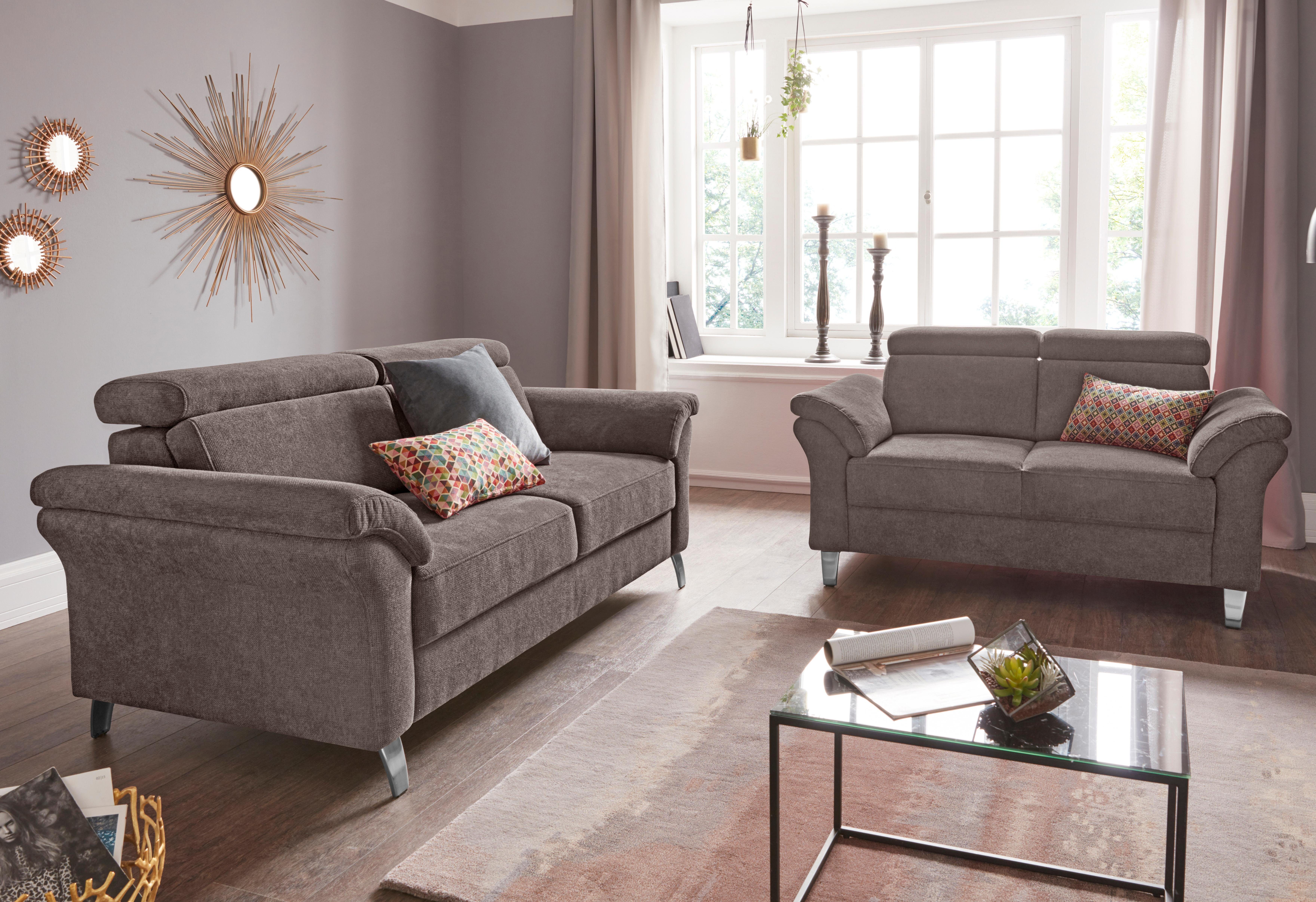 sit&more 2,5-zitsbank Arngast met binnenvering en verstelbare hoofdsteun