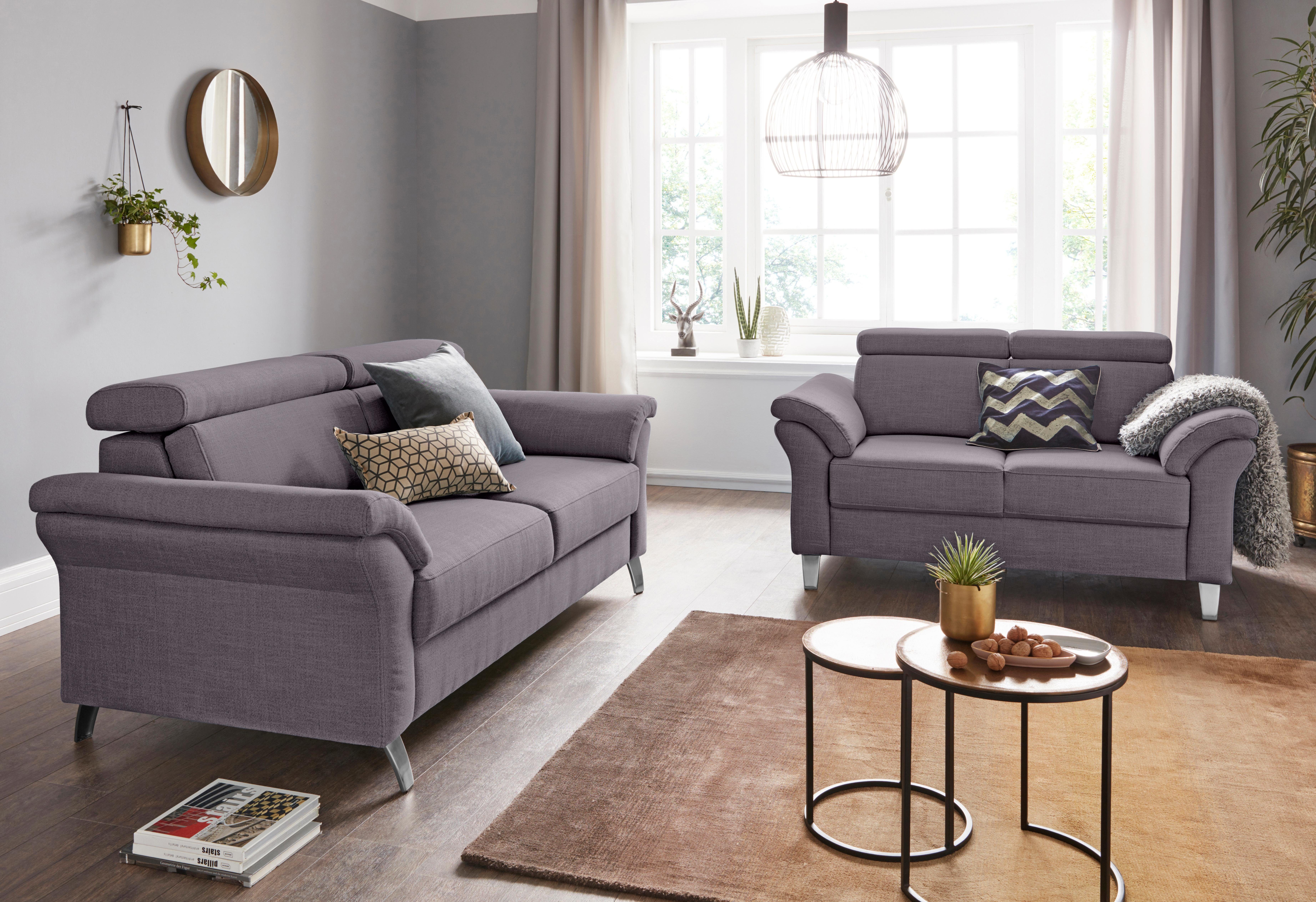 sit&more 2,5-zitsbank Arngast met binnenvering en verstelbare hoofdsteun