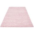 carpet city hoogpolig vloerkleed shaggy uni 500 roze