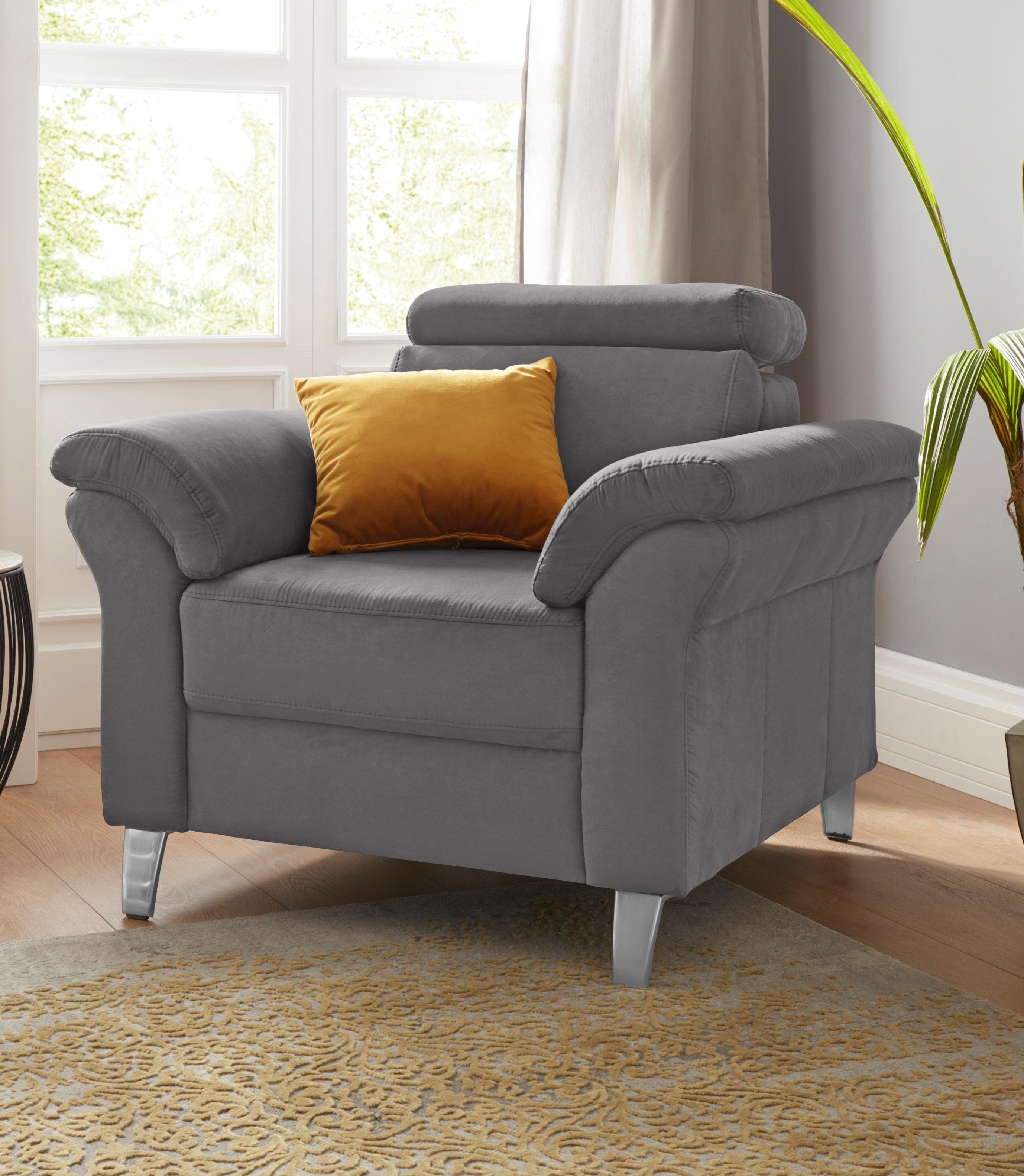 sit&more 2,5-zitsbank Arngast met binnenvering en verstelbare hoofdsteun