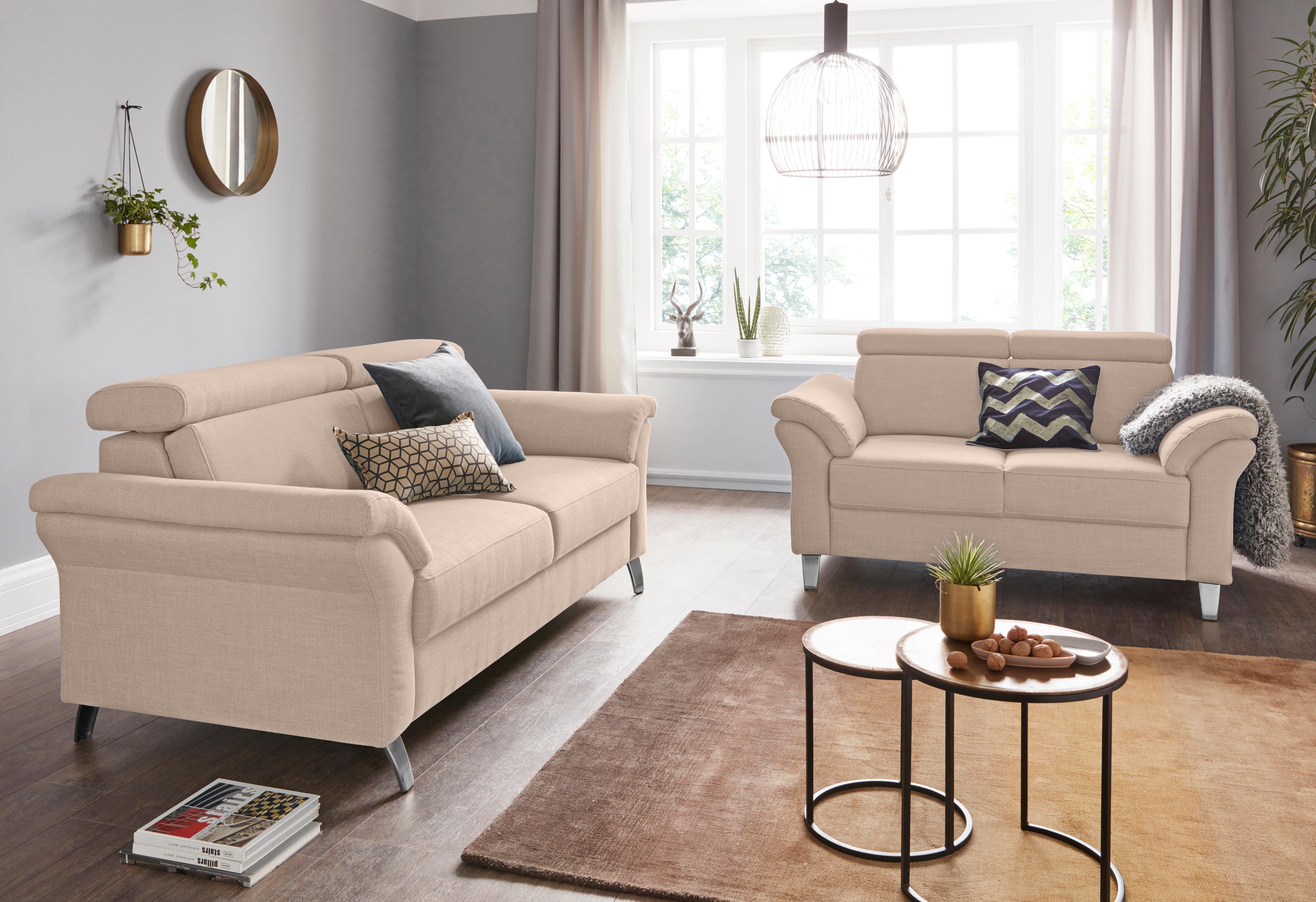 sit&more 2,5-zitsbank Arngast met binnenvering en verstelbare hoofdsteun
