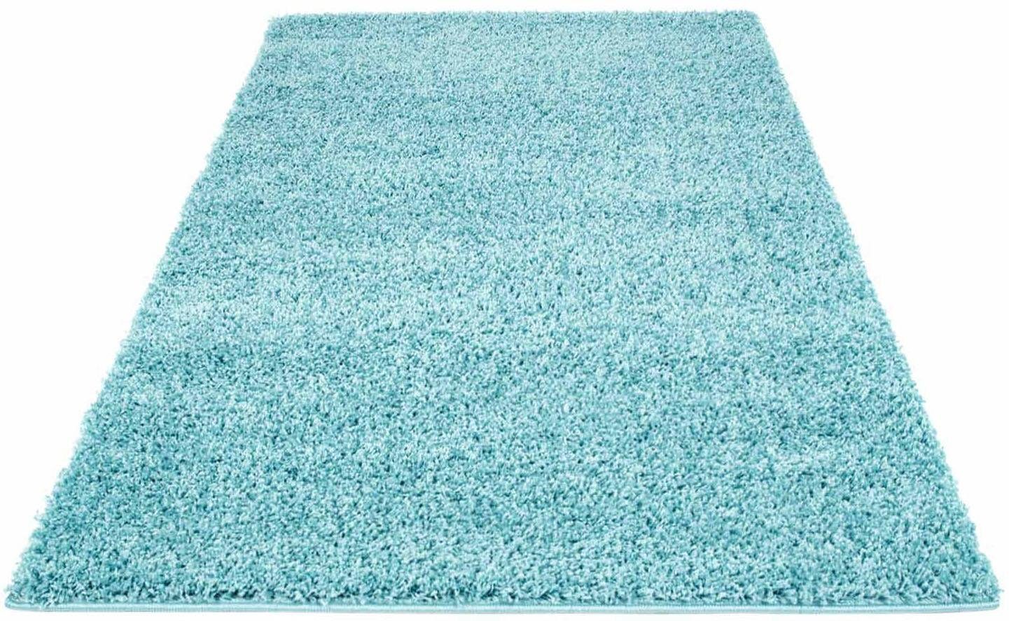Carpet City Hoogpolig vloerkleed Shaggy Uni 500 Shaggy-vloerkleed, unikleurig, ideaal voor woonkamer & slaapkamer, lange pool, zacht