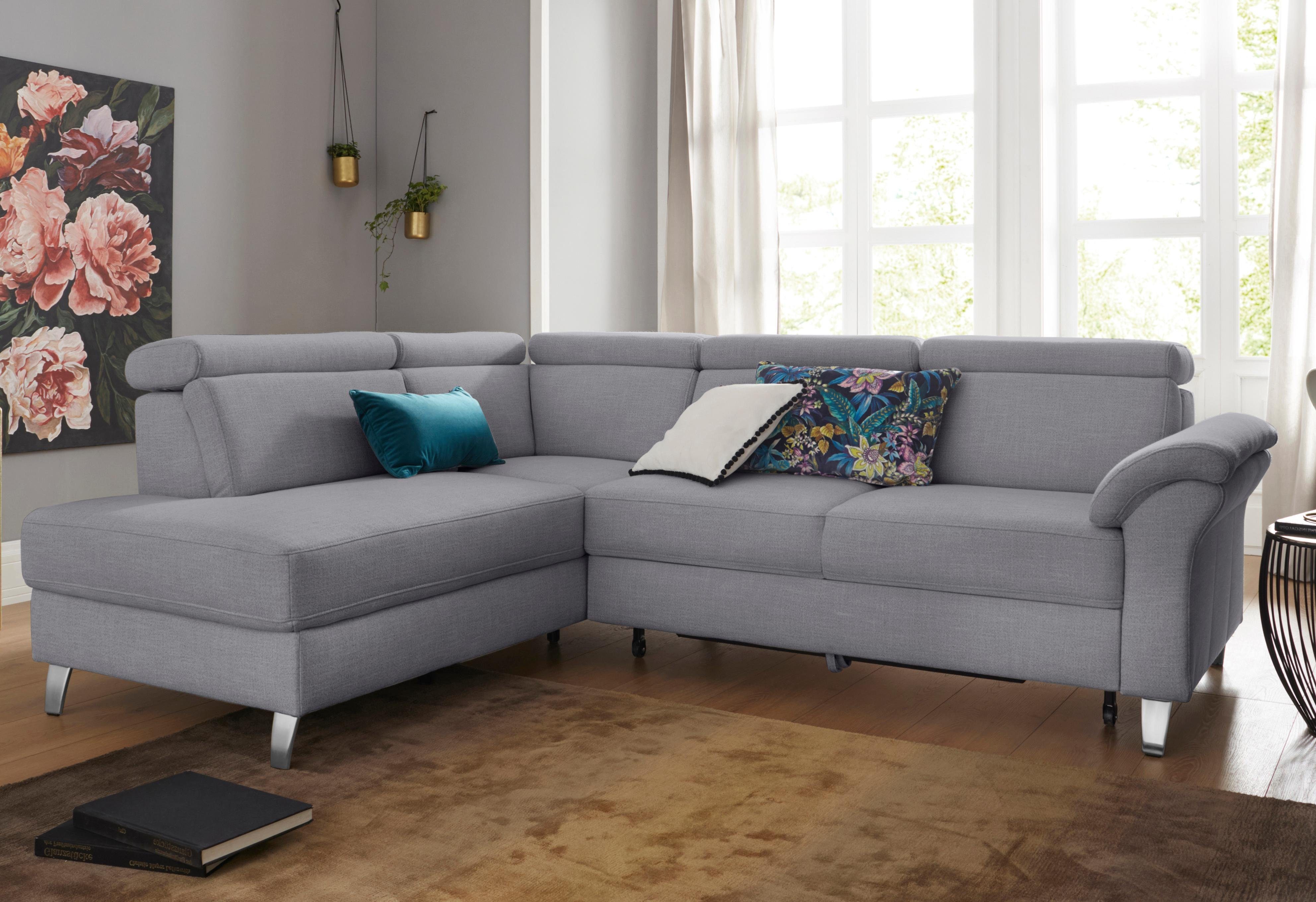 Sit&more Hoekbank Arngast L-vorm met verstelbare hoofdsteun en binnenvering