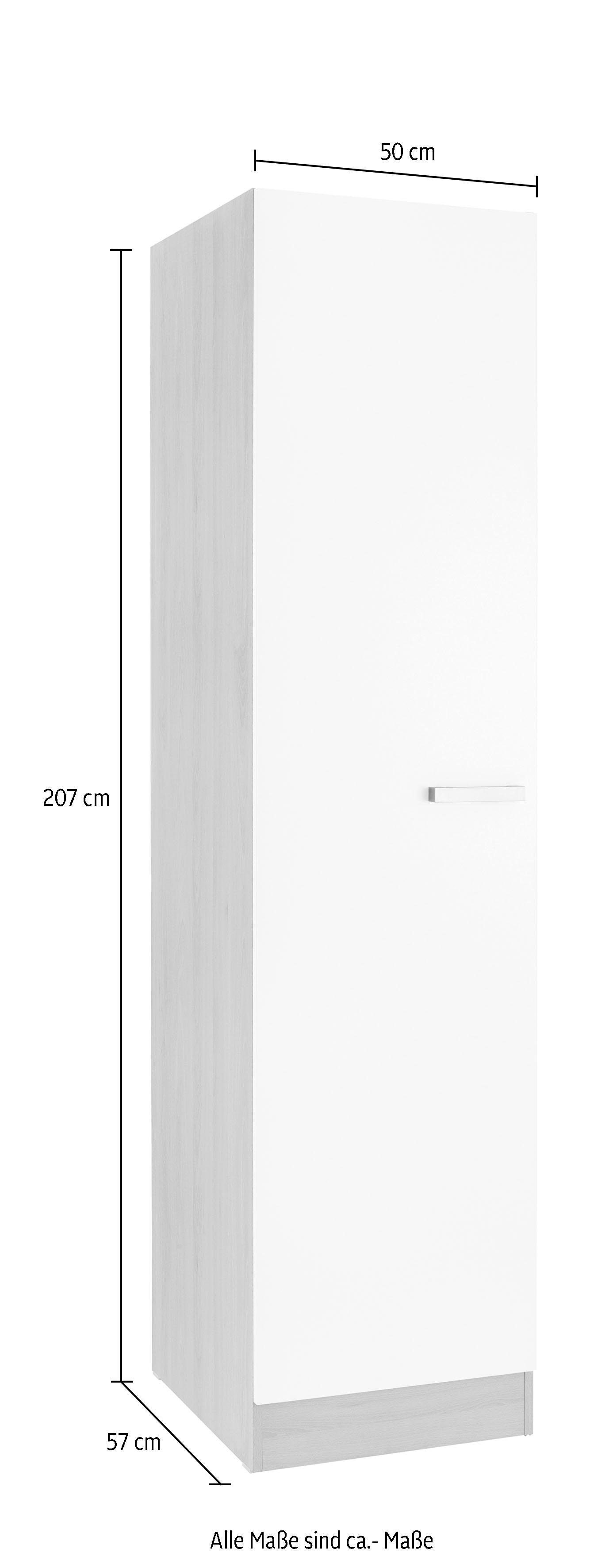 OPTIFIT Hoge kast Odense 50 cm breed, 57 cm diep, met 3 losse planken, voor veel bergruimte