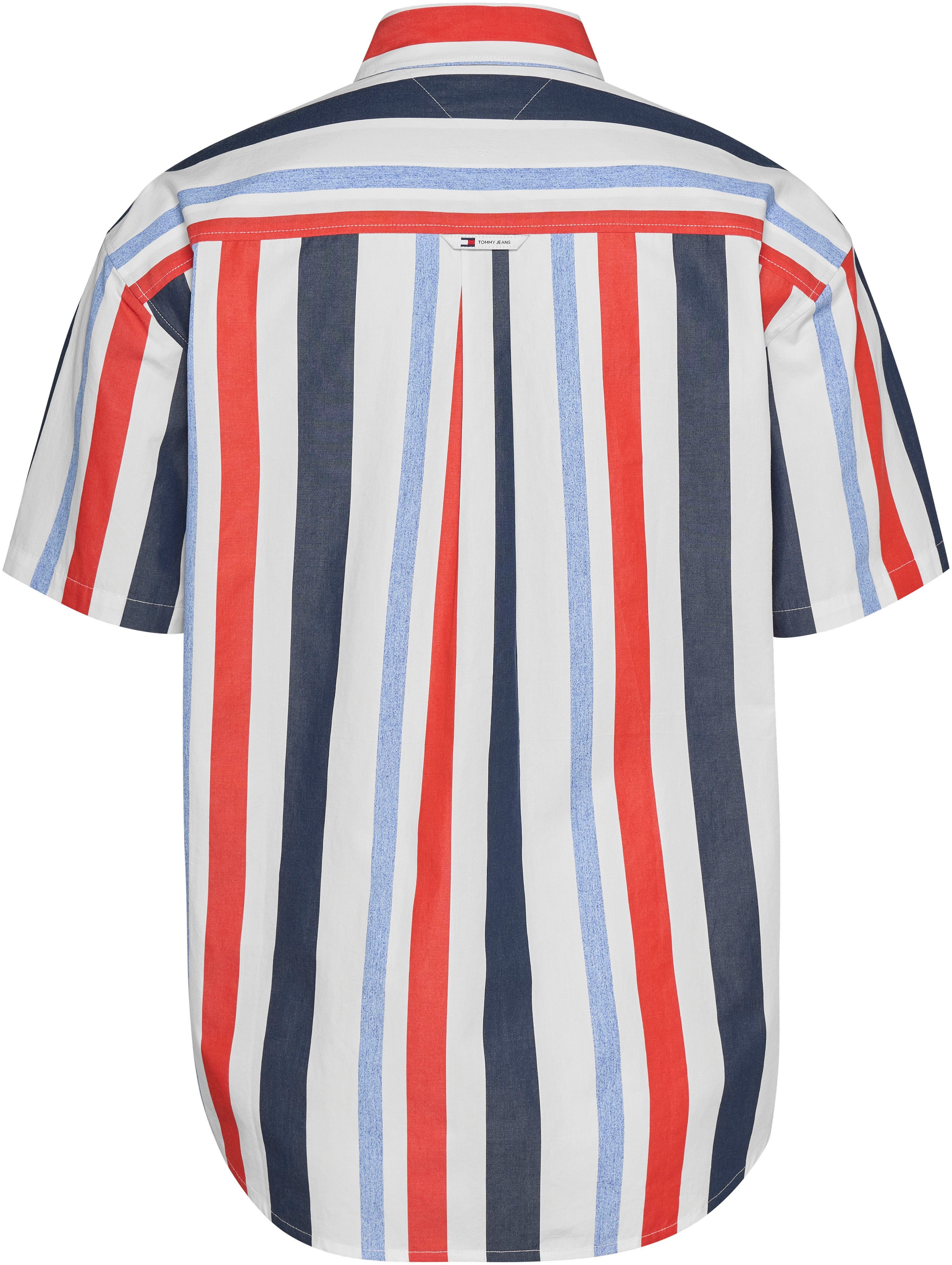 TOMMY JEANS Overhemd met korte mouwen TJM RLX STRIPES SHIRT met veelkleurige strepen
