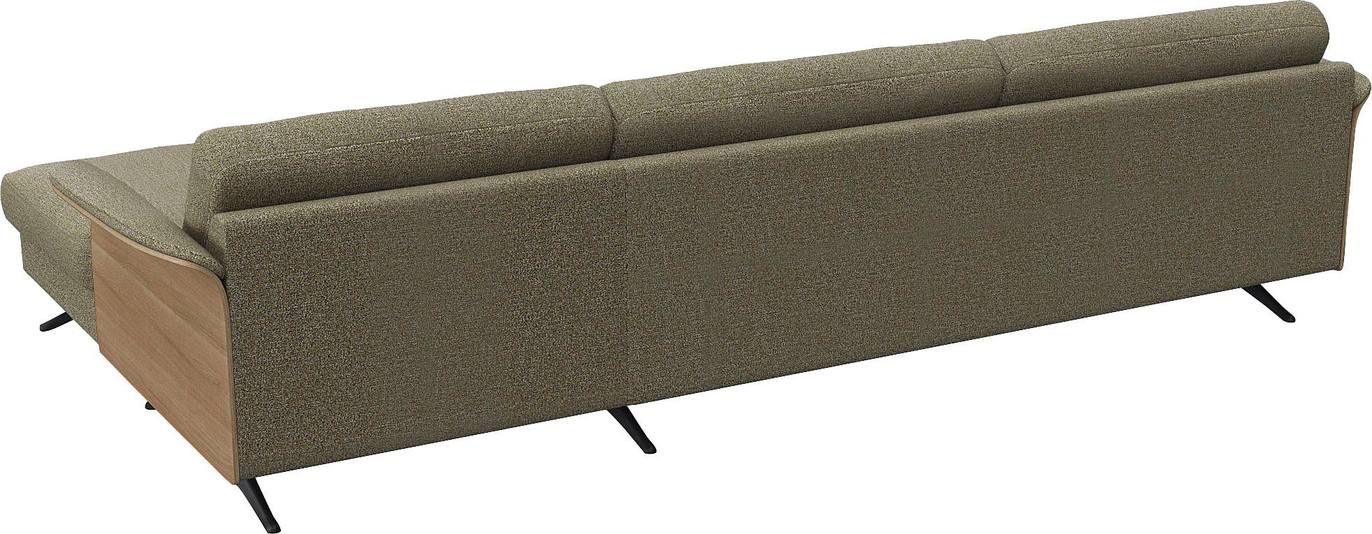 FLEXLUX Hoekbank Glow, super comfortabel door hoogwaardige zitconstructie met binnenvering, L-vorm