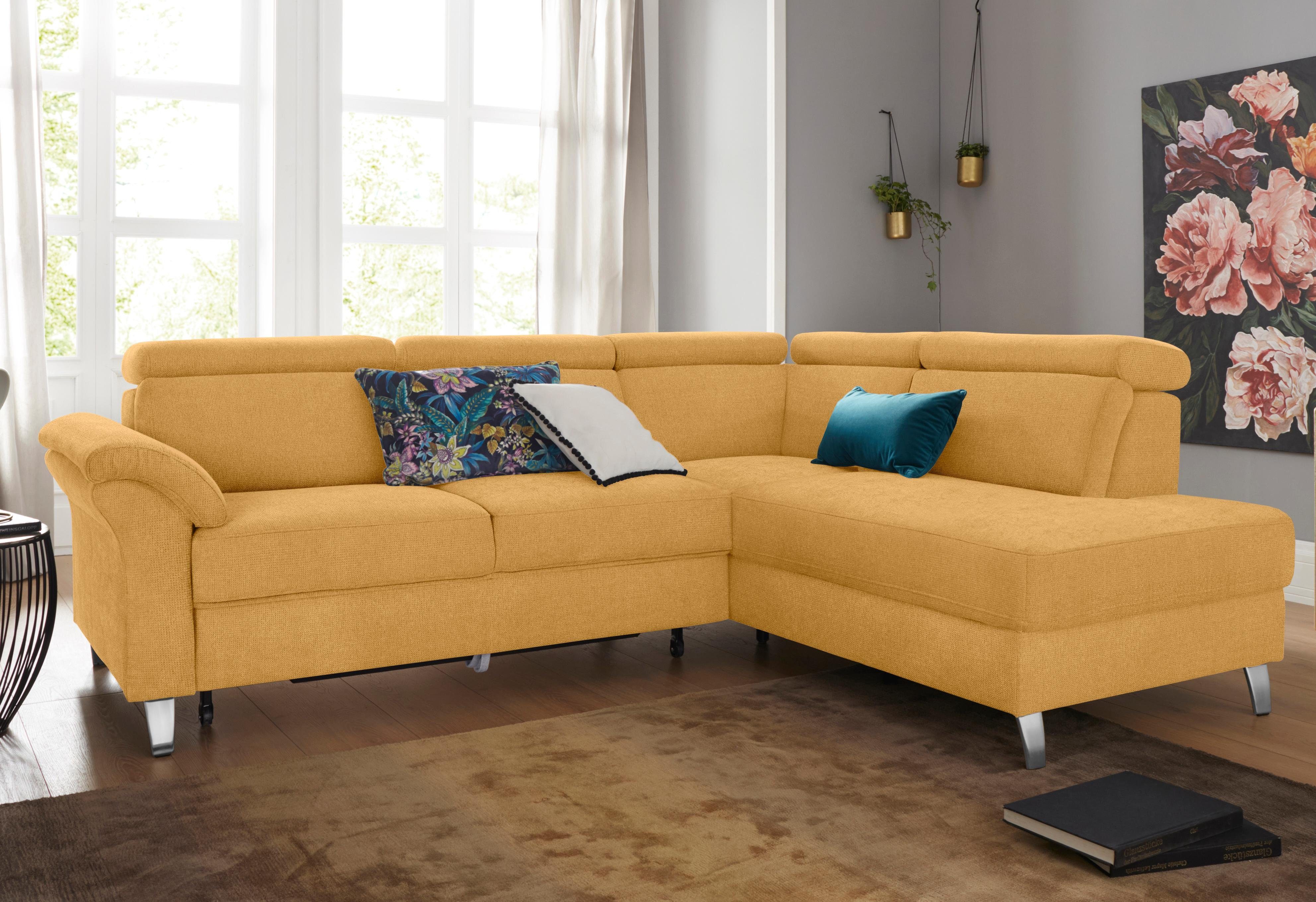 Sit&more Hoekbank Arngast L-vorm met verstelbare hoofdsteun en binnenvering