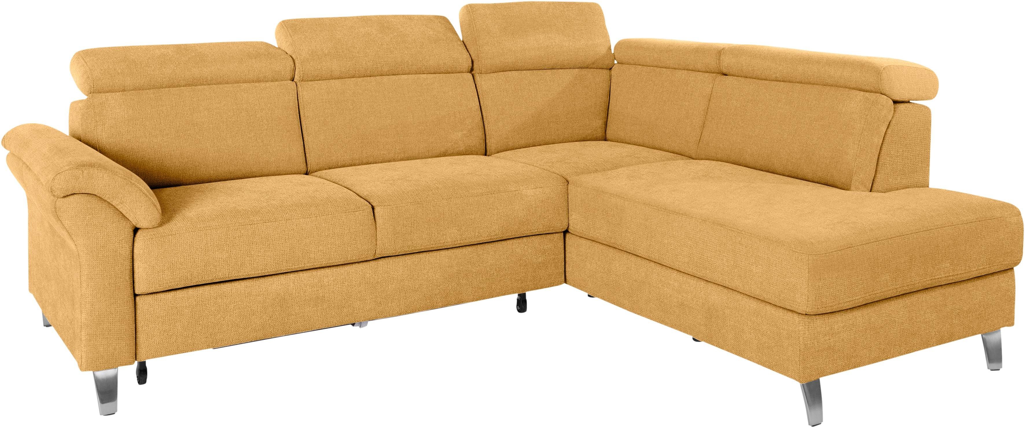 sit&more Hoekbank Arngast L-vorm met verstelbare hoofdsteun en binnenvering