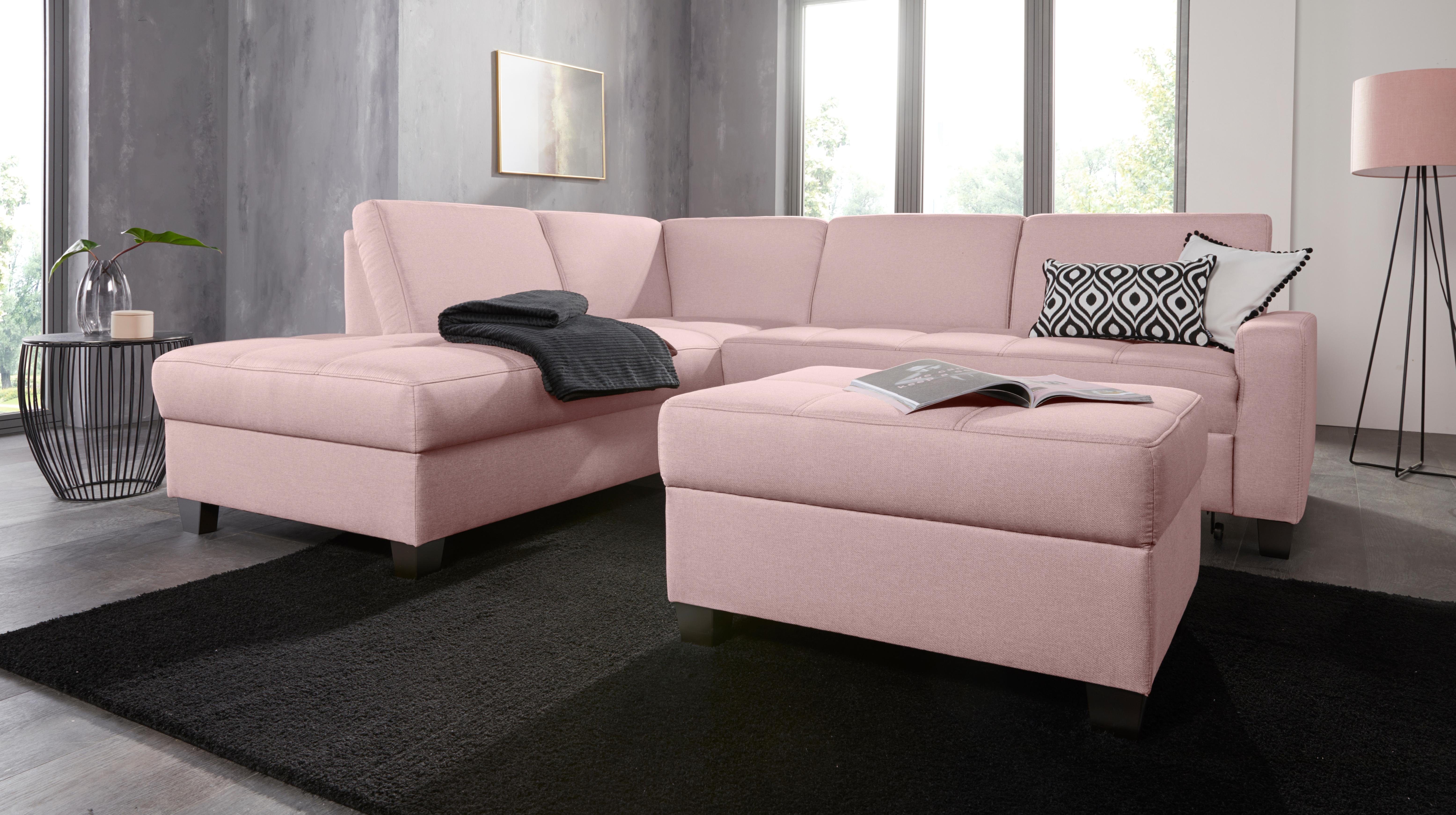 DOMO collection Hoekbank Florentina tijdloos en elegant, zitnaden als designelement, L-vorm