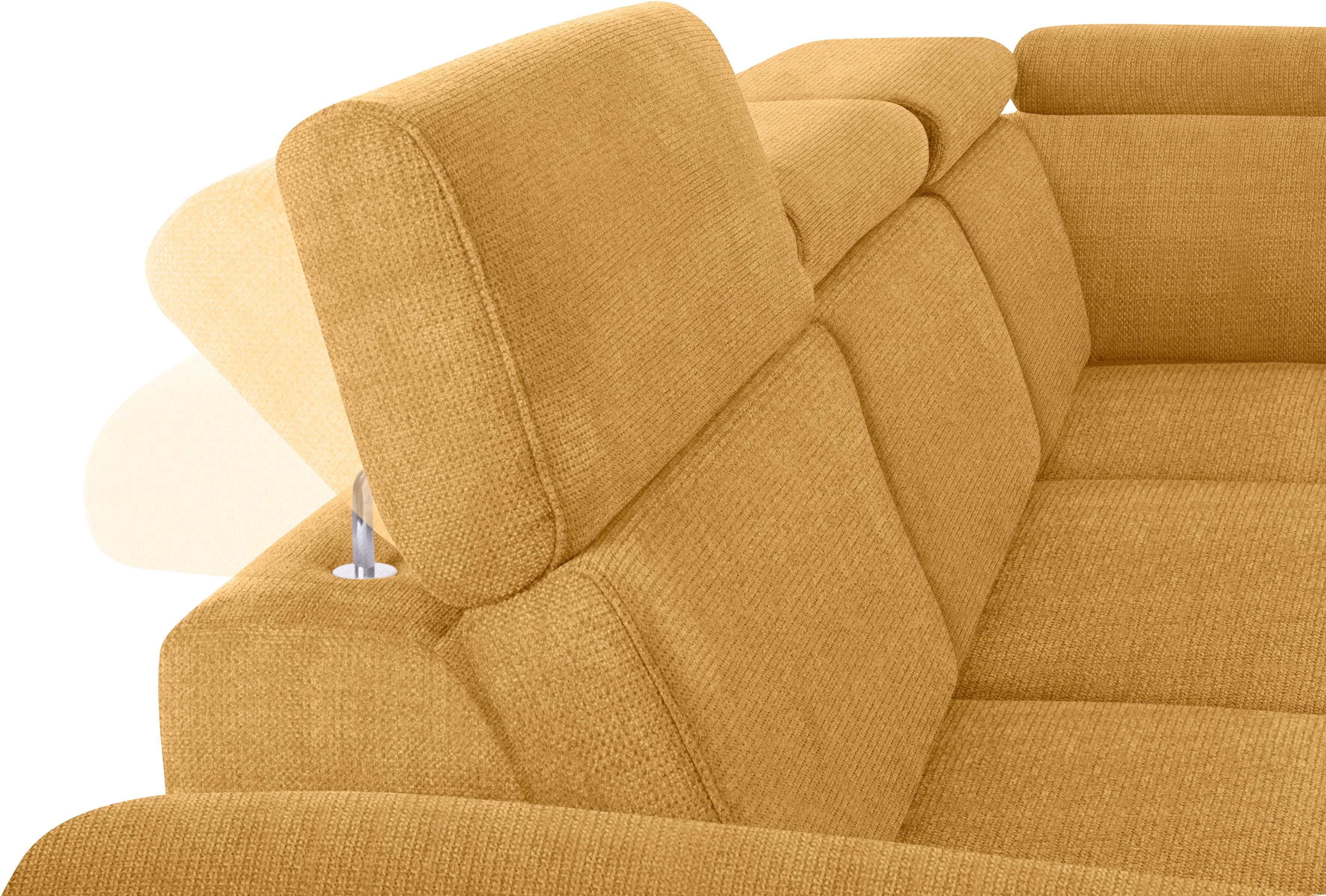 sit&more Hoekbank Arngast L-vorm met verstelbare hoofdsteun en binnenvering