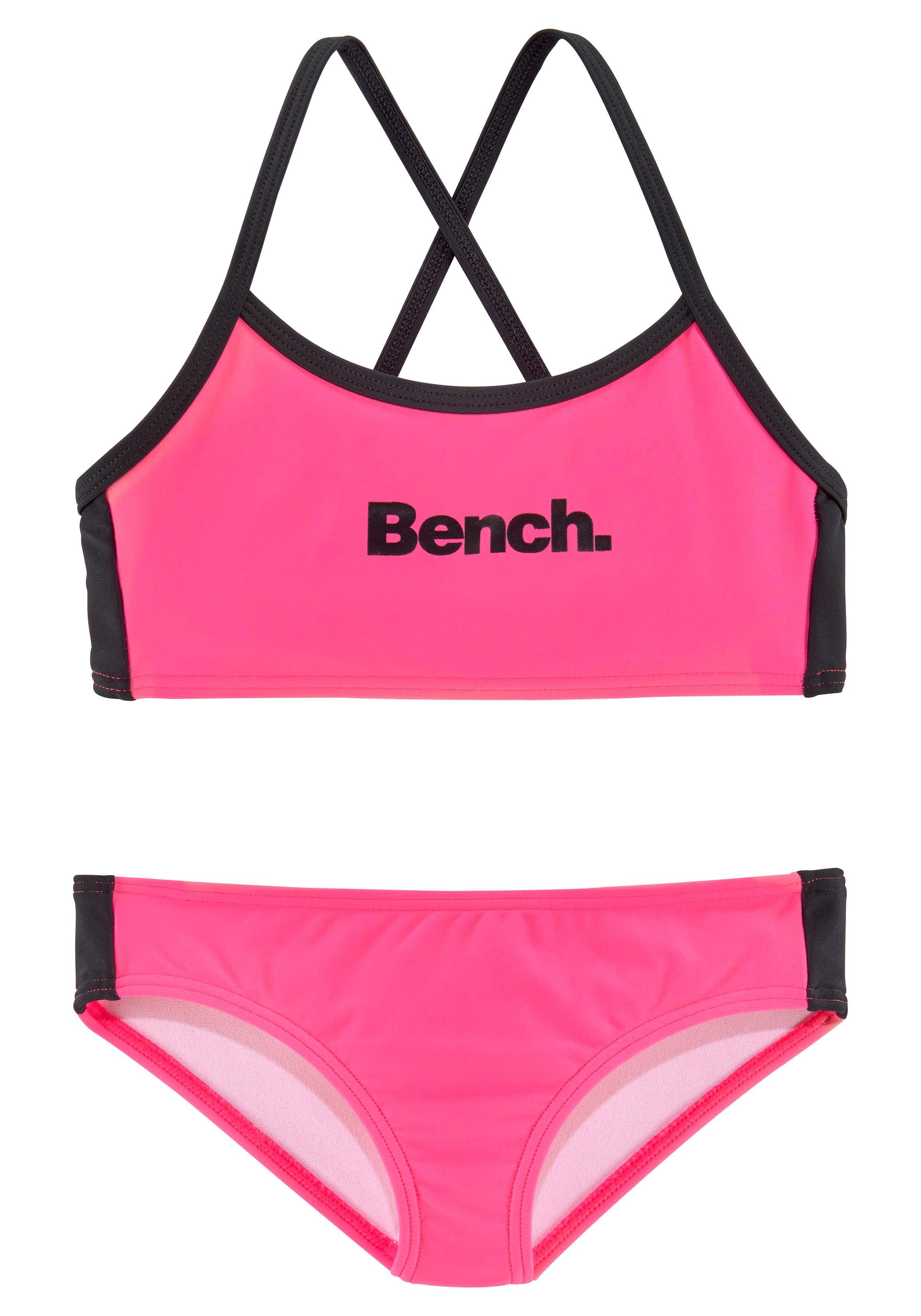 Bench. Bustierbikini met gekruiste bandjes meisjes bikini's maat 158/164 roze