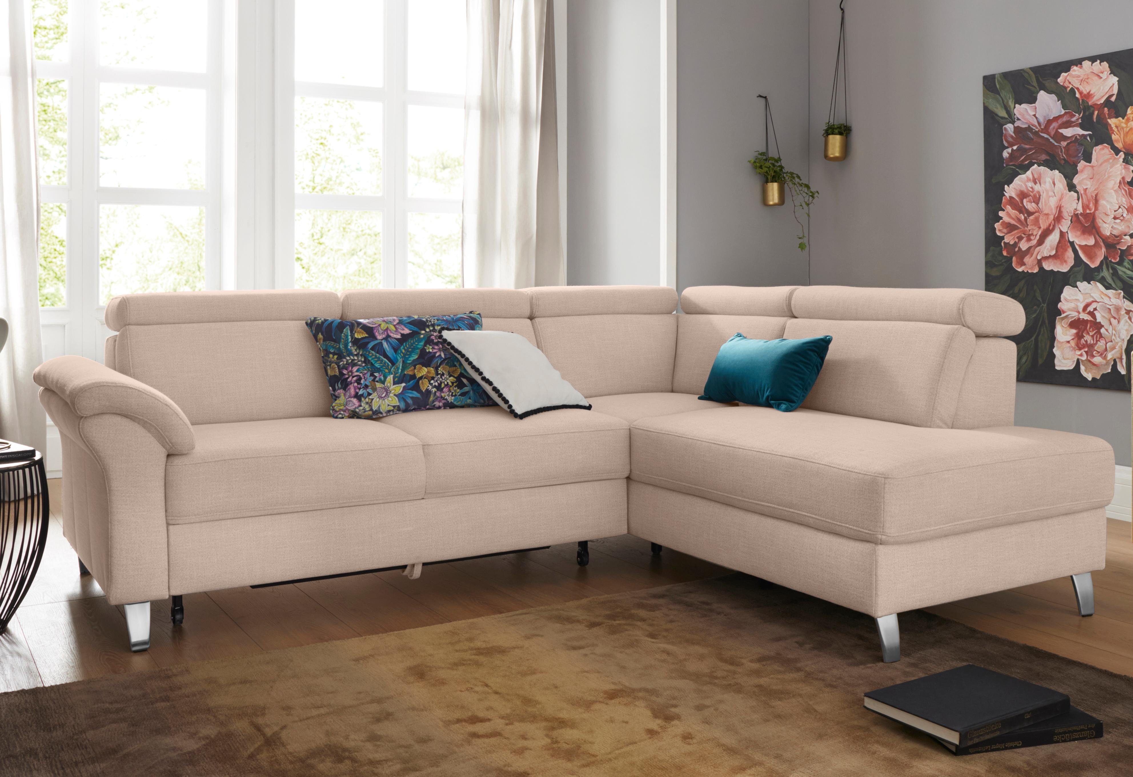 Sit&more Hoekbank Arngast L-vorm met verstelbare hoofdsteun en binnenvering