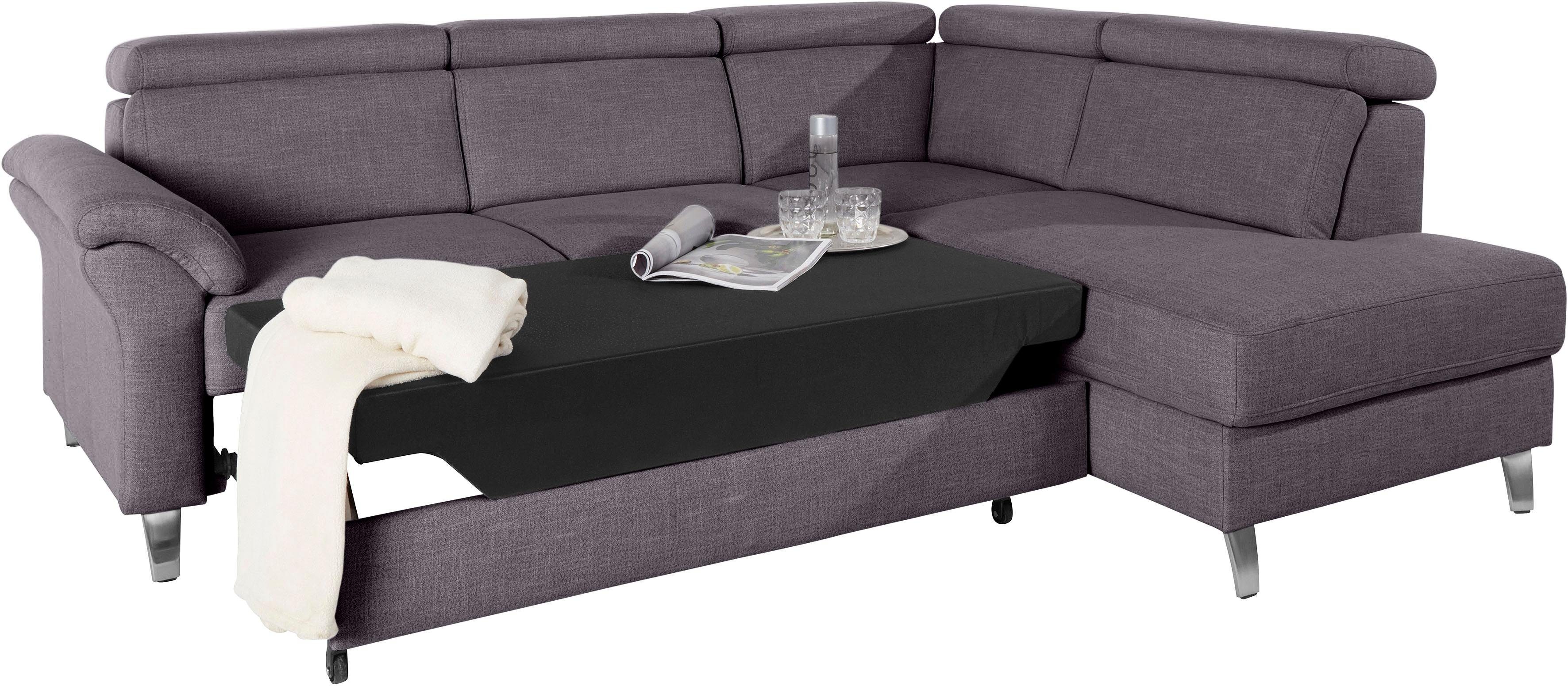 sit&more Hoekbank Arngast L-vorm met verstelbare hoofdsteun en binnenvering