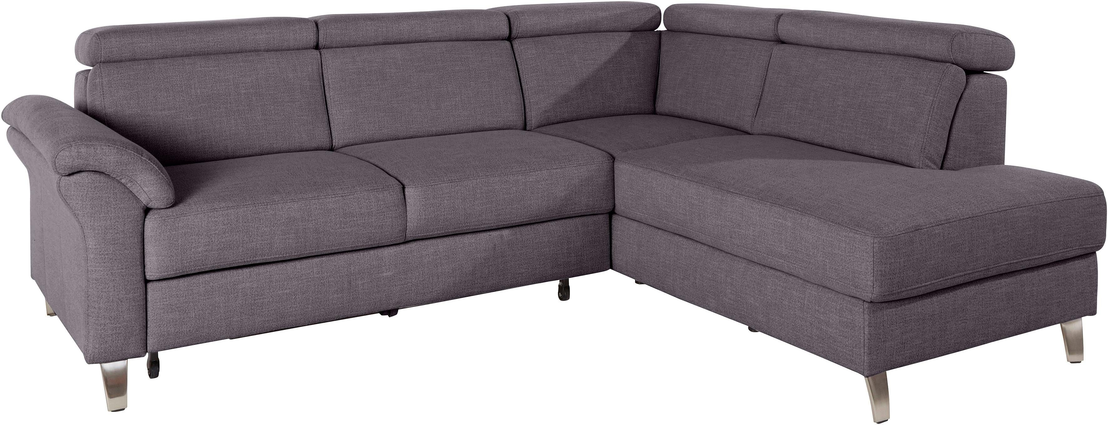 sit&more Hoekbank Arngast L-vorm met verstelbare hoofdsteun en binnenvering