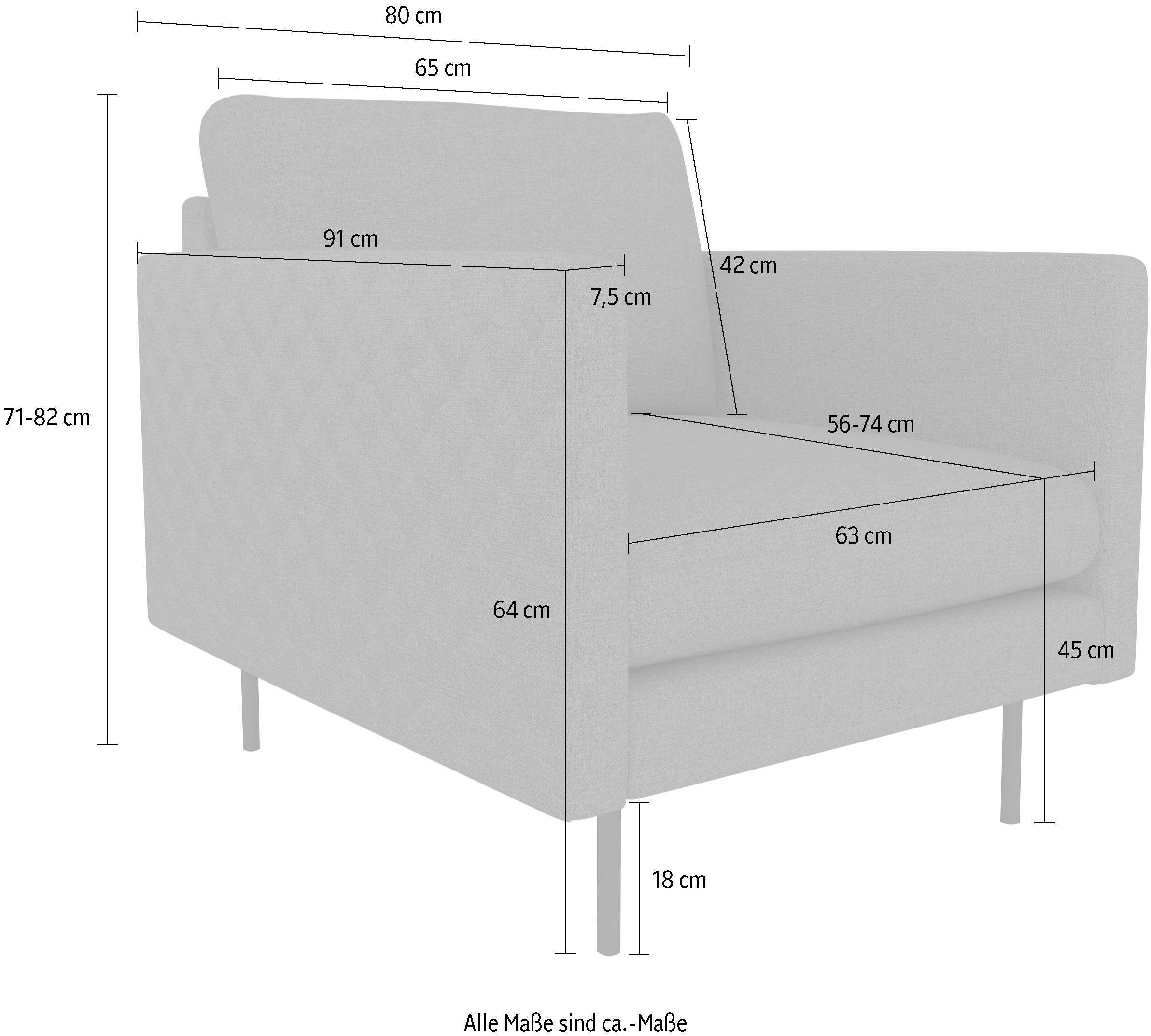 Places of Style Fauteuil Sicilia met ruitstiksel aan de armleuningen