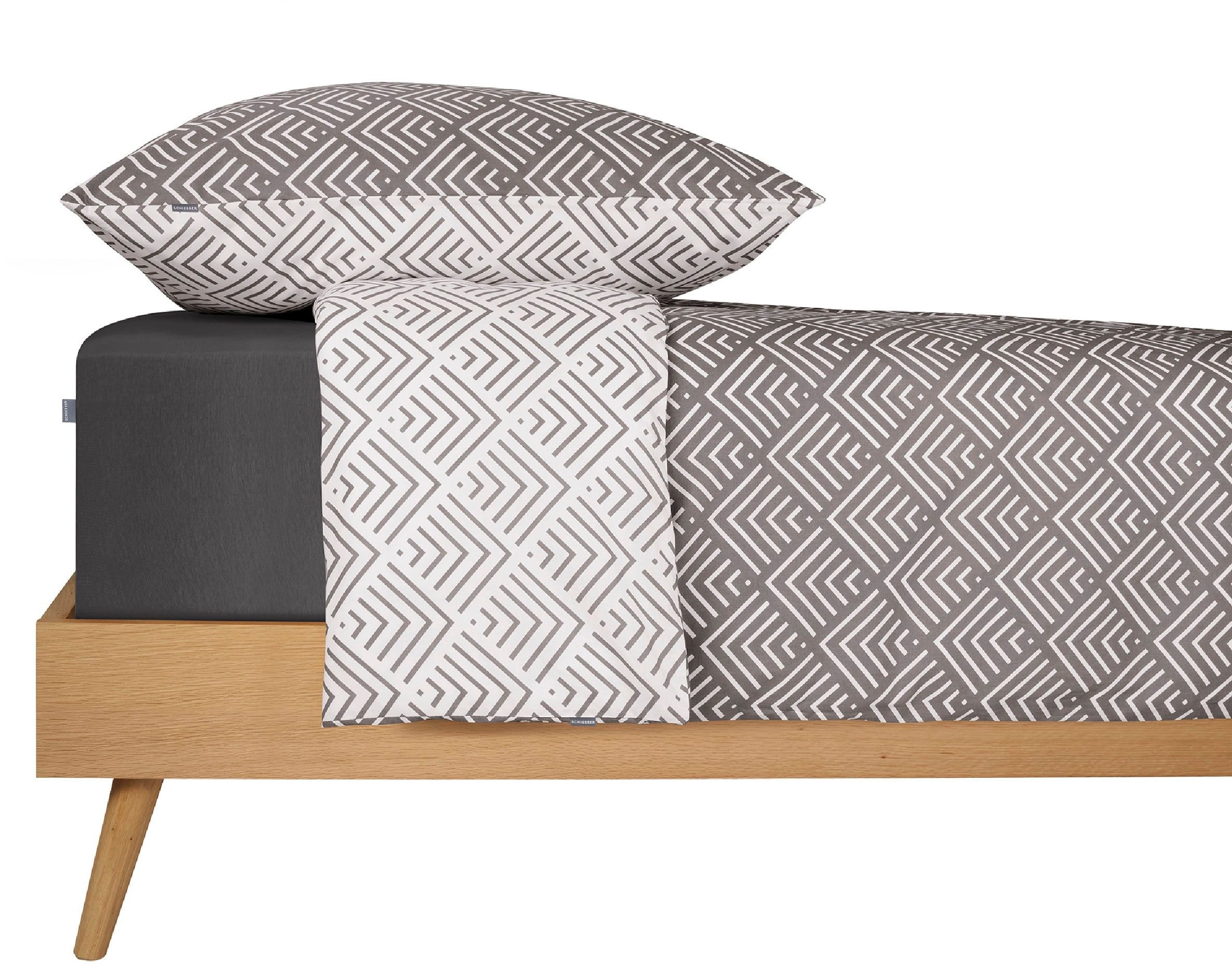 Schiesser Beddengoed MABEL VAN ZACHTE KATOEN MET ABSTRACT PATROON (2-delig)