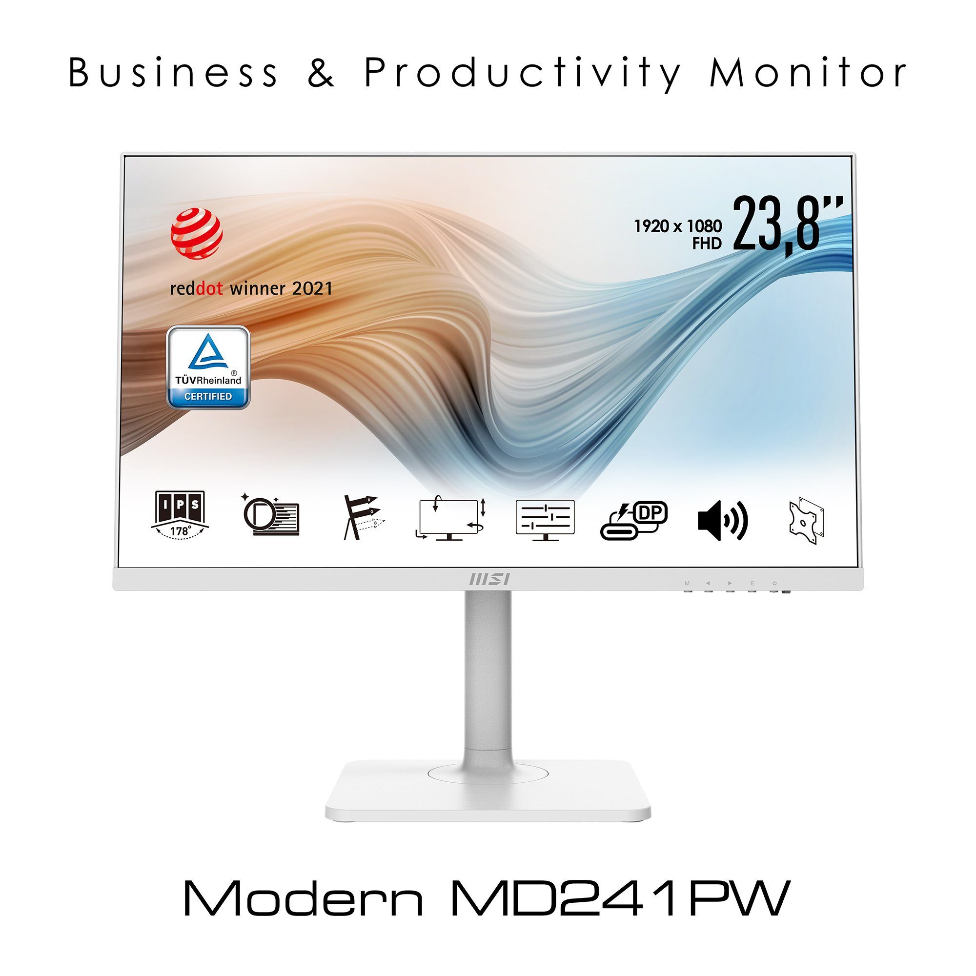 MSI Ledscherm Modern MD241PW, 60 cm / 24", Full HD